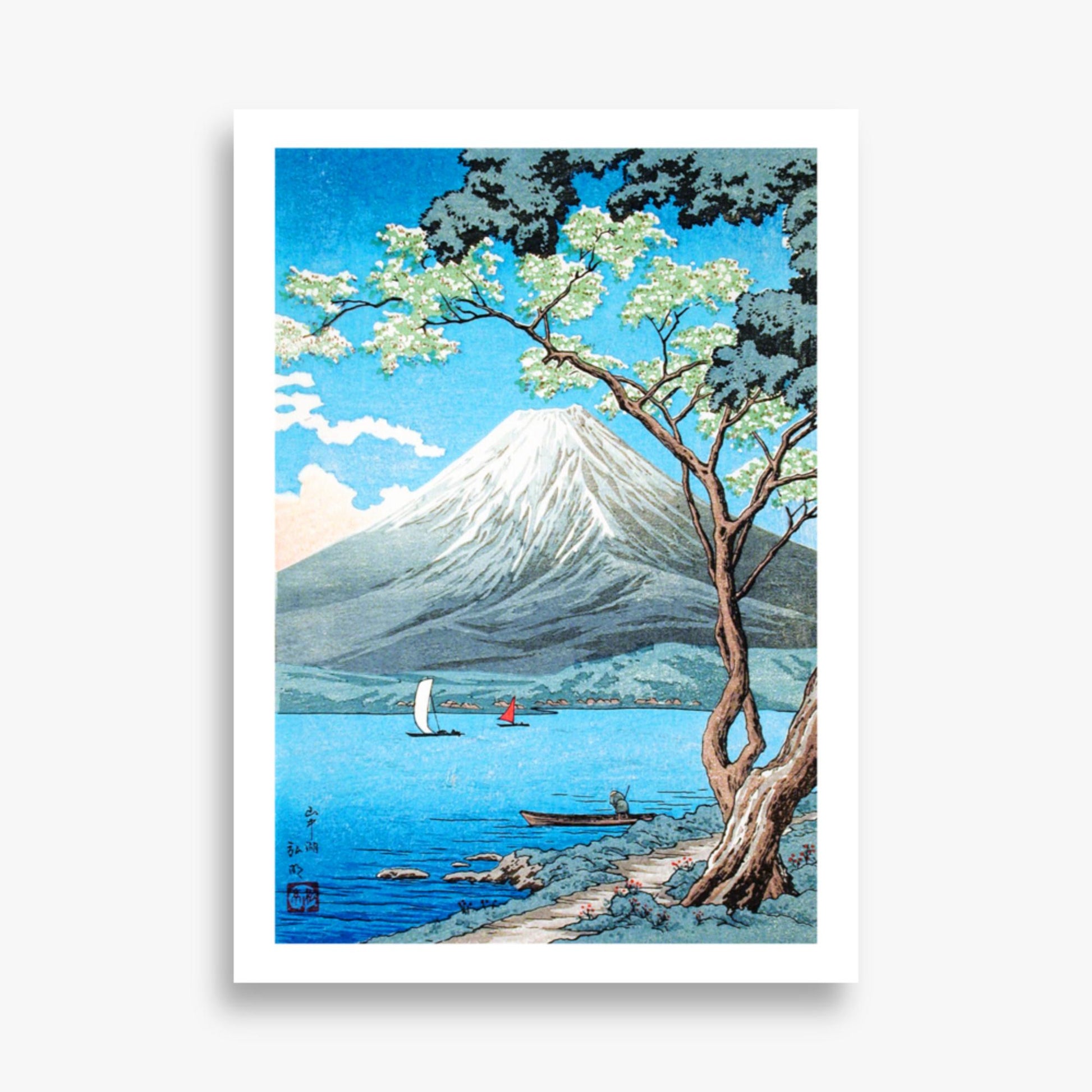 Takahashi Hiroaki (Shōtei) - Mount Fuji from Lake Yamanaka 50x70 cm Poster