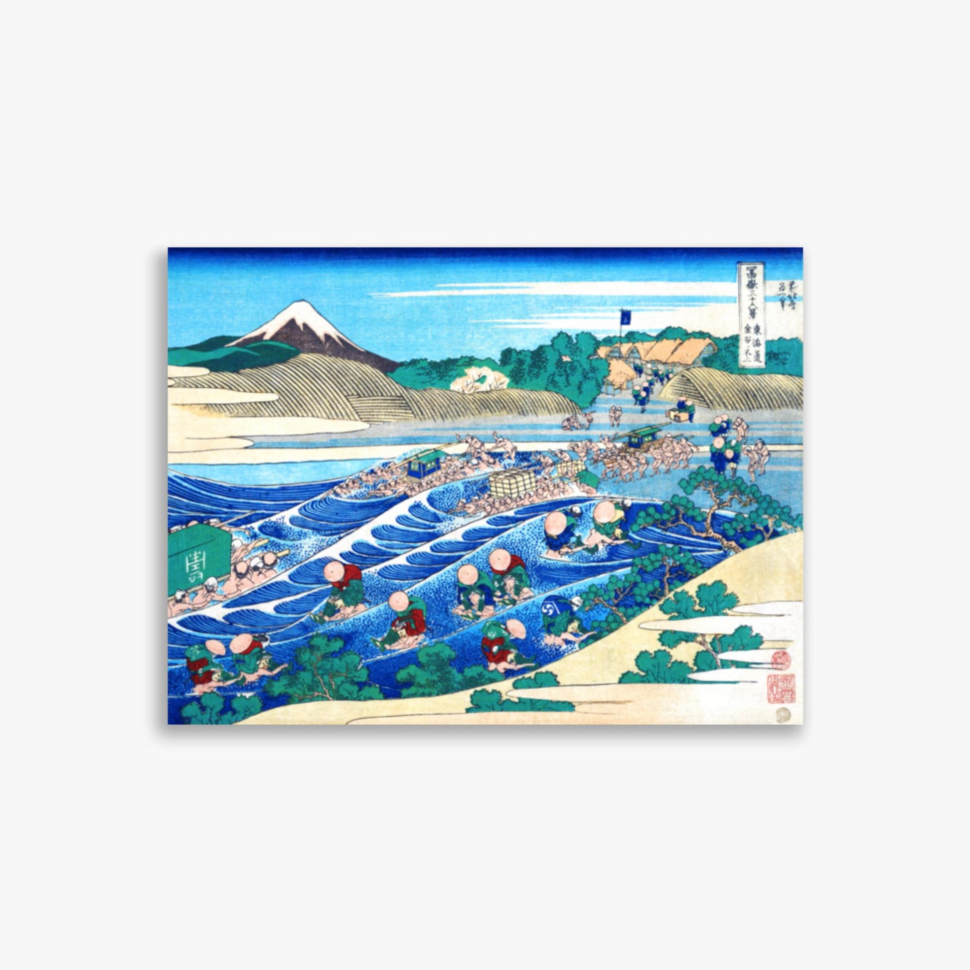 Katsushika Hokusai - Fuji Seen from Kanaya on the Tōkaidō 30x40 cm Poster