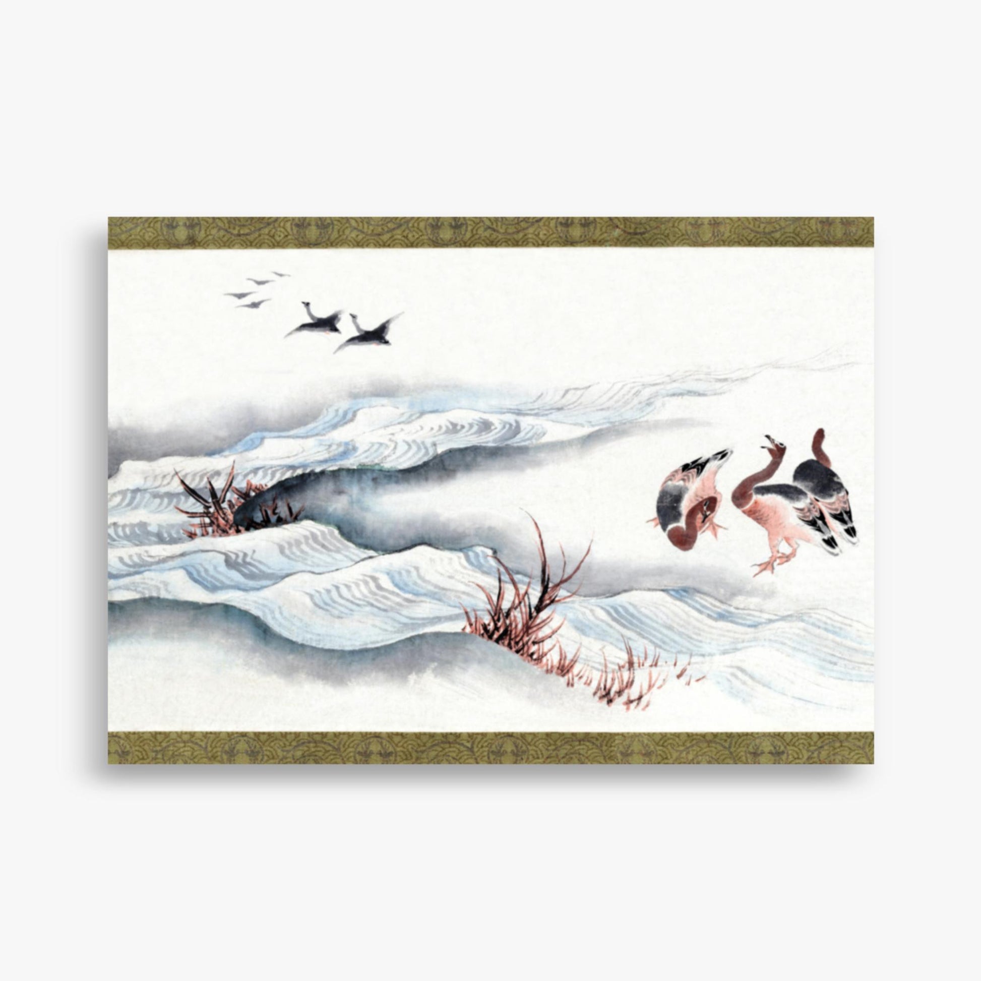 Katsushika Hokusai - Wild Geese and Water 50x70 cm Poster