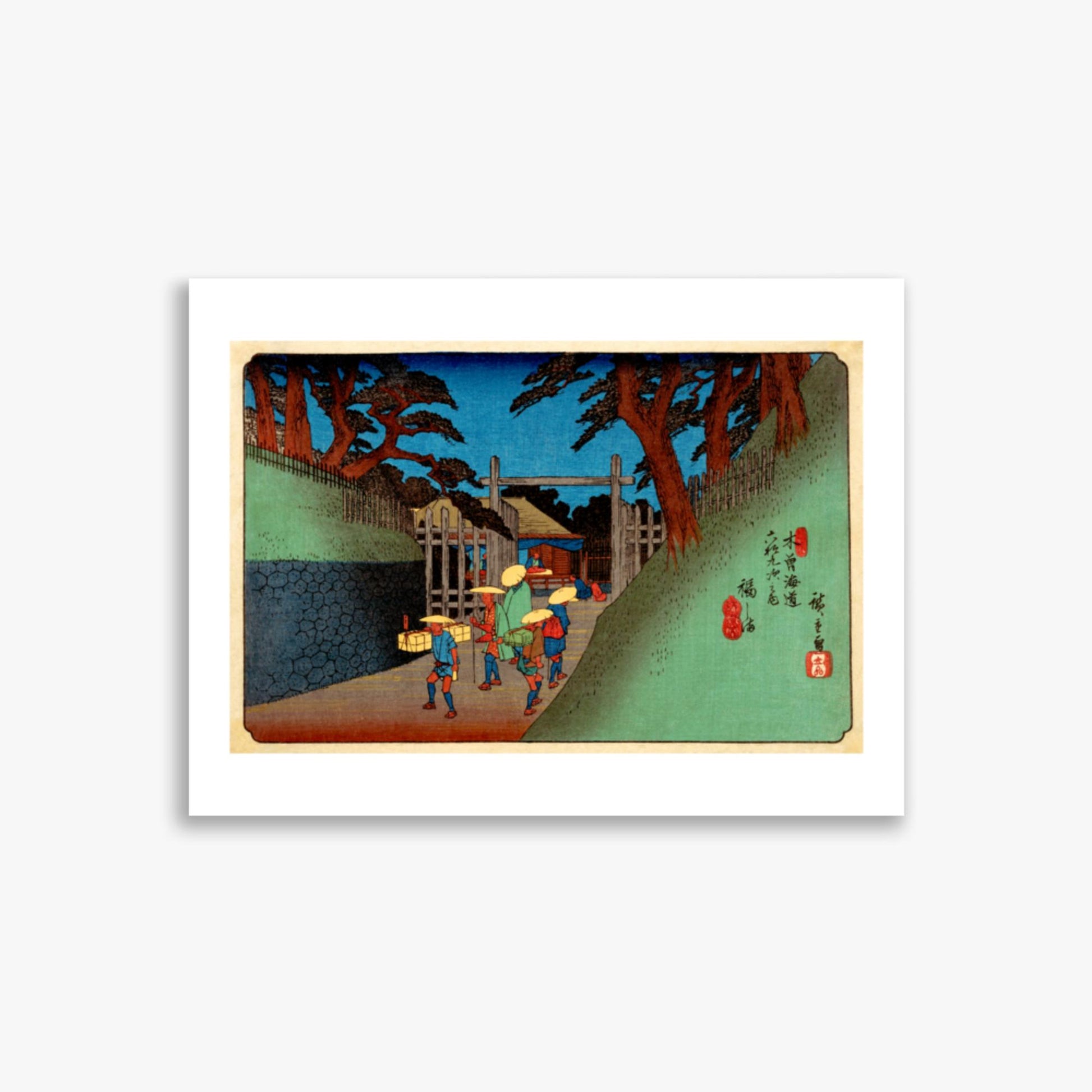 Utagawa Hiroshige - Fukushima Station 30x40 cm Poster