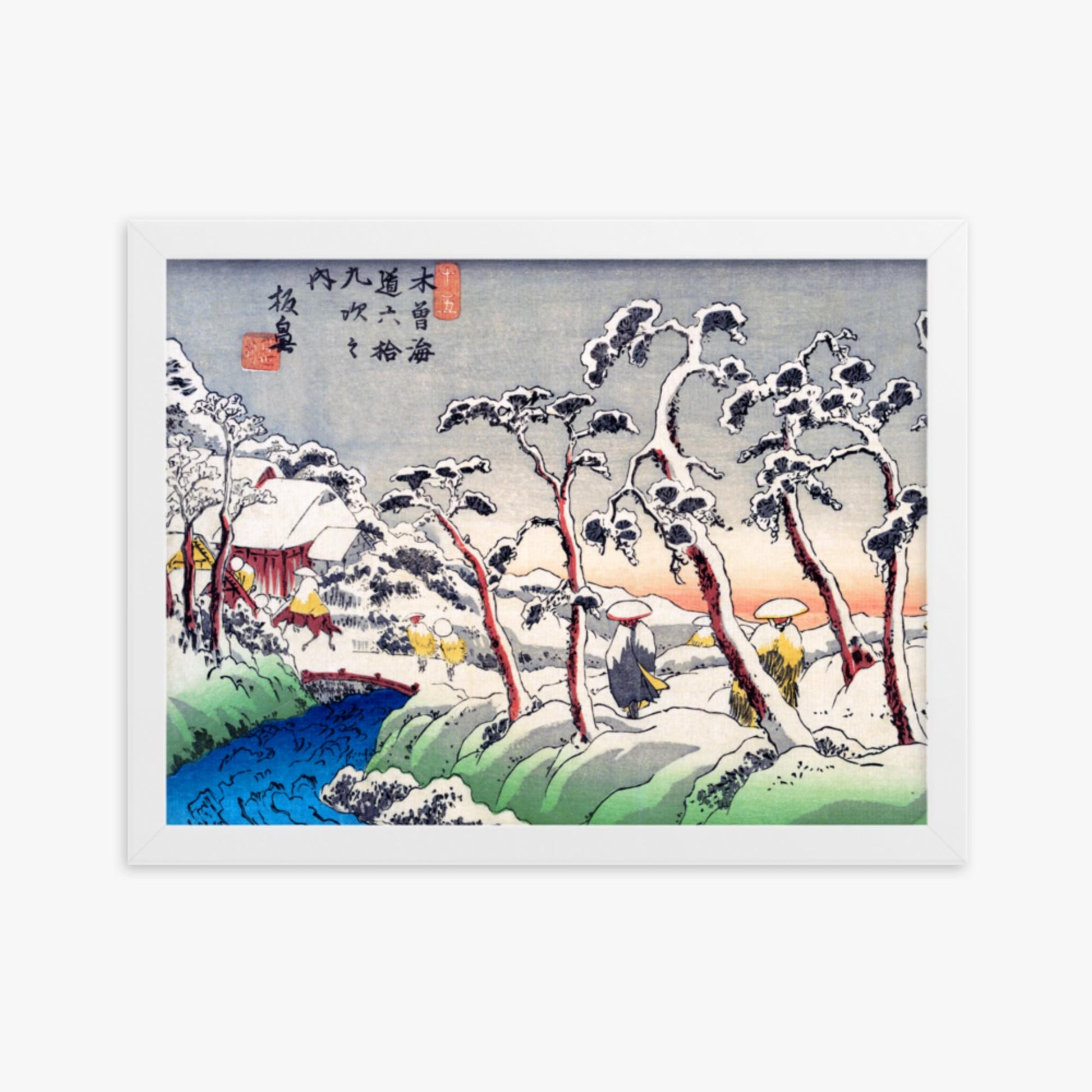 Keisai Eisen - Itabana 30x40 cm Poster With White Frame