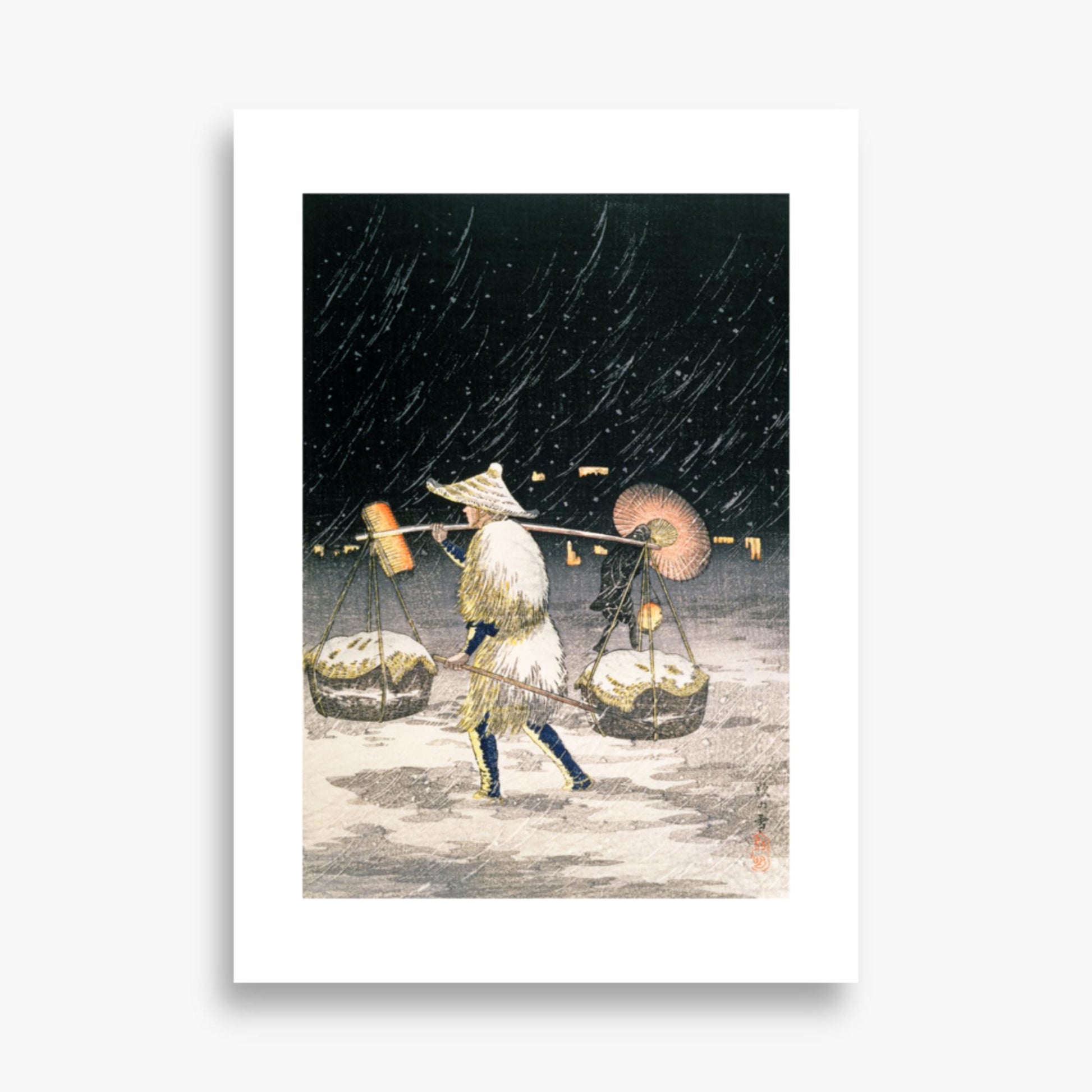 Takahashi Hiroaki: Night Snow - 50x70 cm Poster