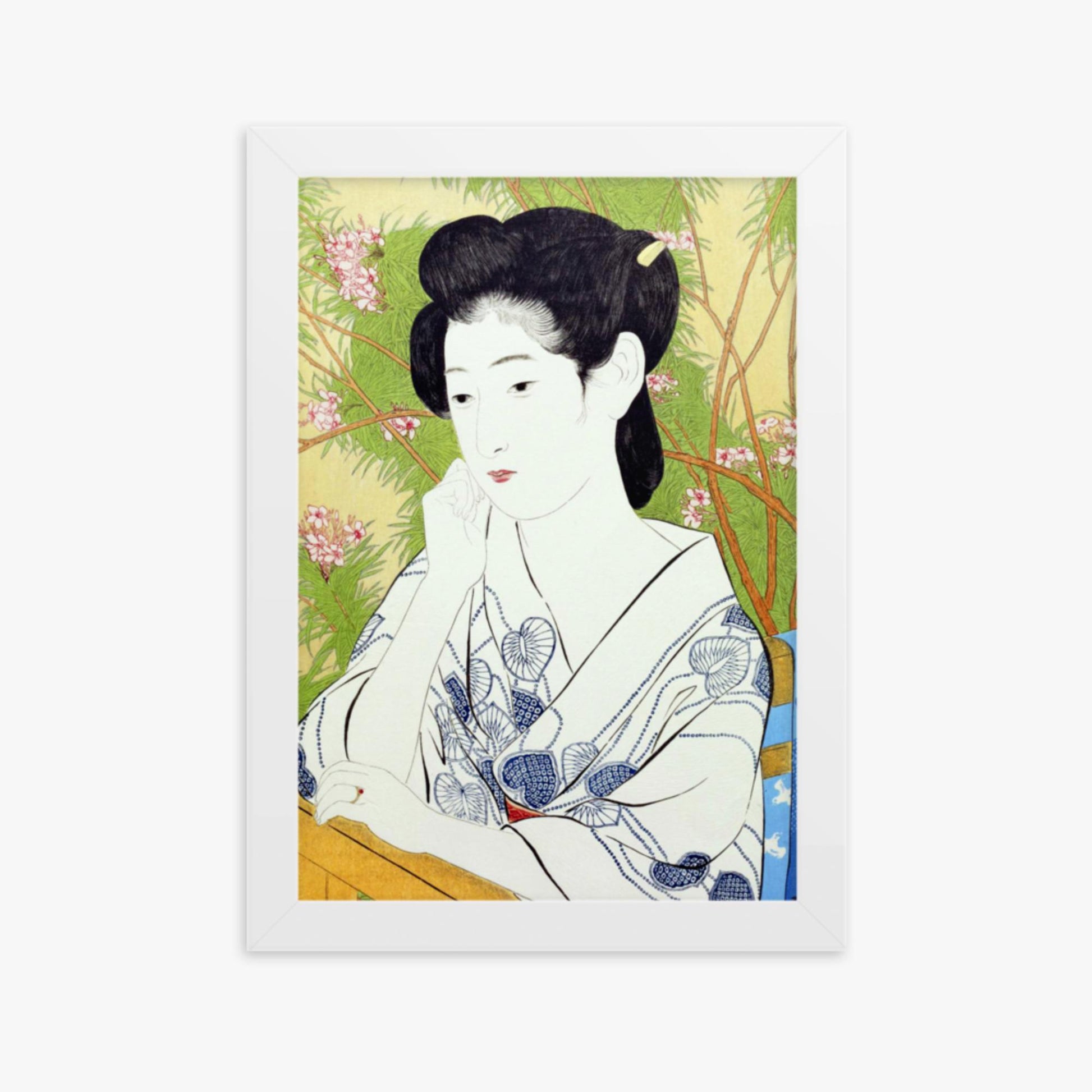 Goyō Hashiguchi: At a hot springs inn - 21x30 cm Poster With White Frame