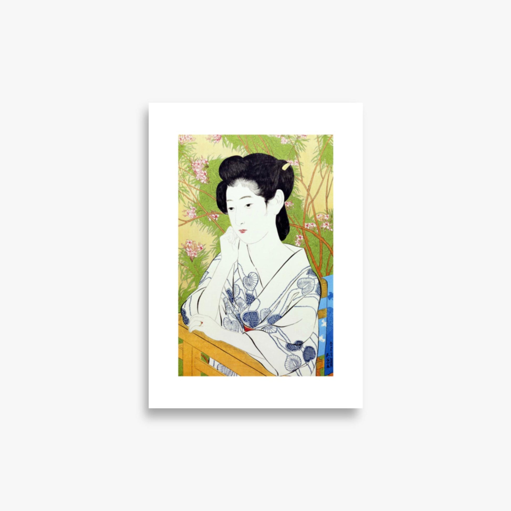 Goyō Hashiguchi: At a hot springs inn - 21x30 cm Poster