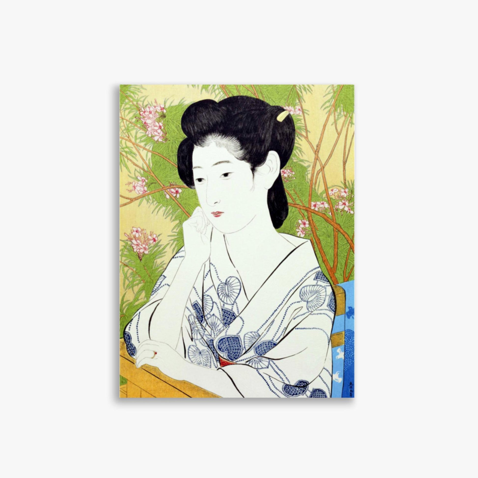 Goyō Hashiguchi: At a hot springs inn - 30x40 cm Poster