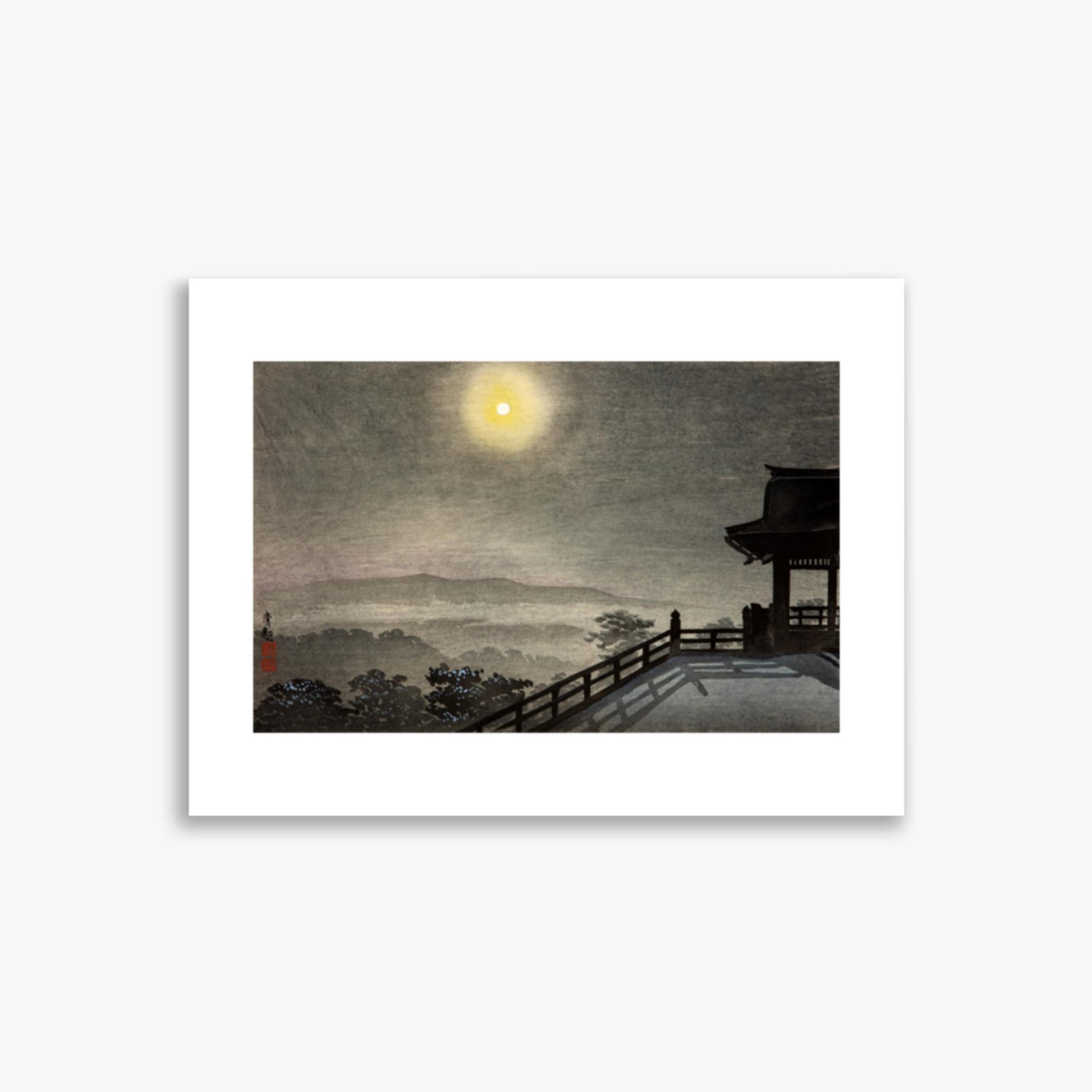 Kobayashi Kiyochika: Cool Moon Evening at Kiyomizudo in the Eastern Capital - 30x40 cm Poster