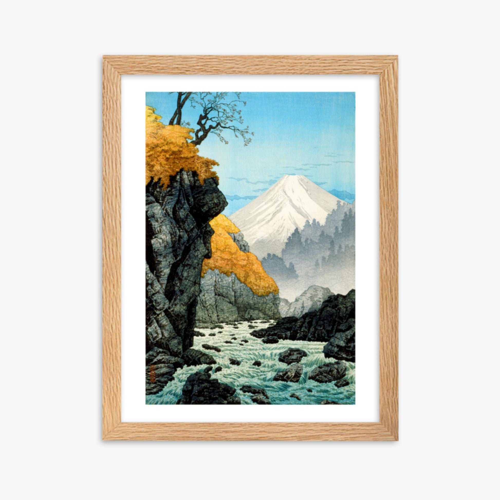 Takahashi Hiroaki (Shōtei) - Foot of Mount Ashitaka 30x40 cm Poster With Oak Frame