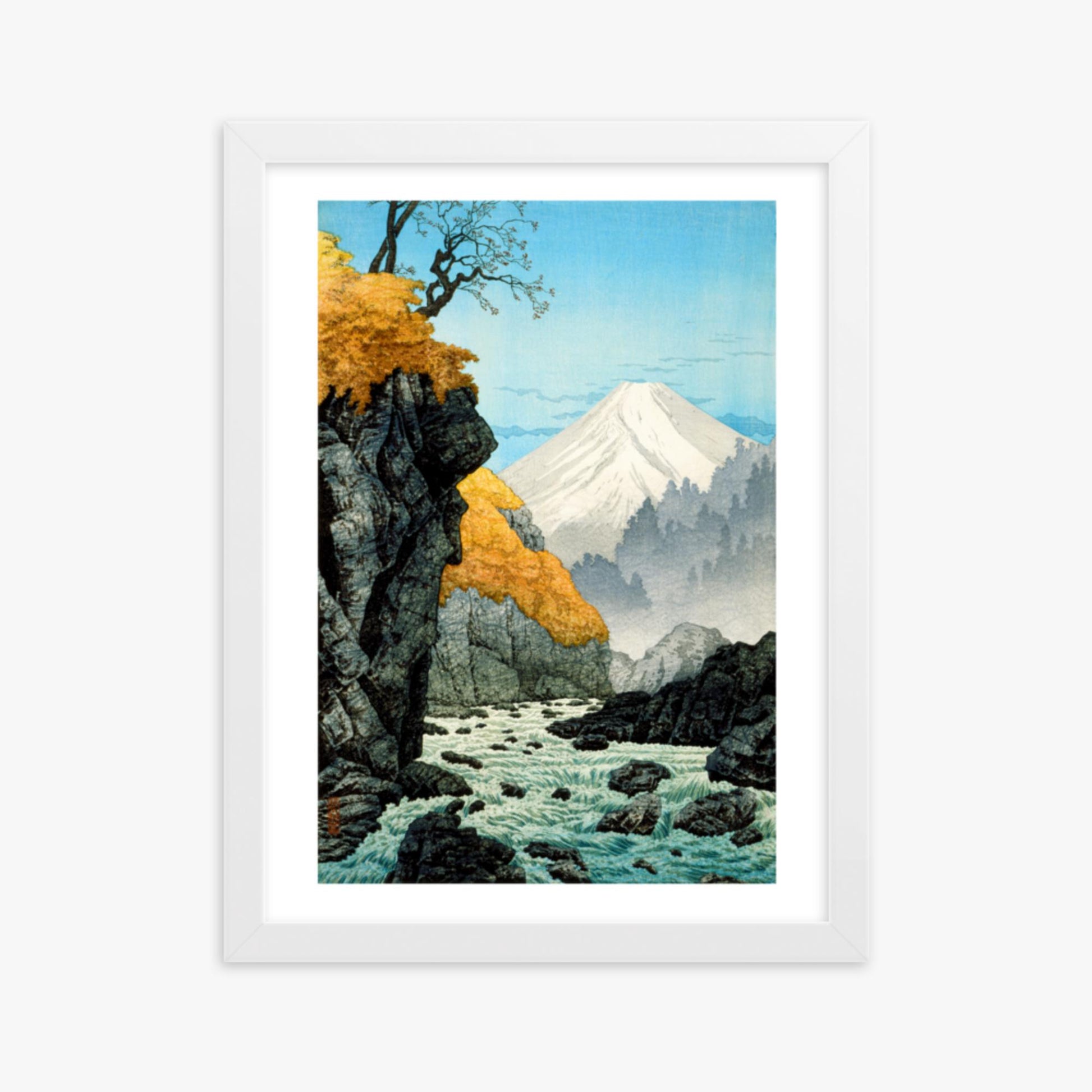 Takahashi Hiroaki (Shōtei) - Foot of Mount Ashitaka 30x40 cm Poster With White Frame