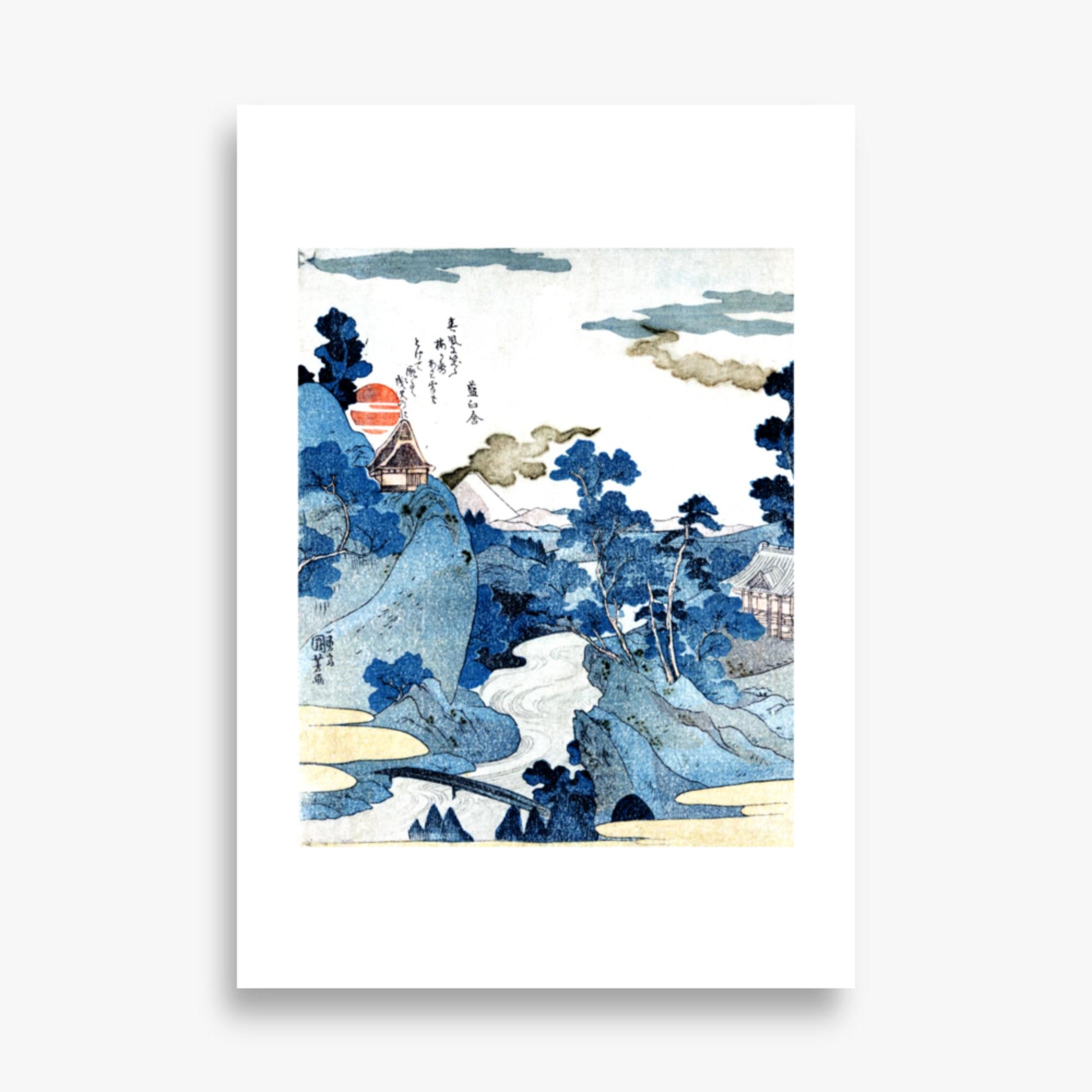 Utagawa Kuniyoshi - An evening view of Fuji 70x100 cm Poster