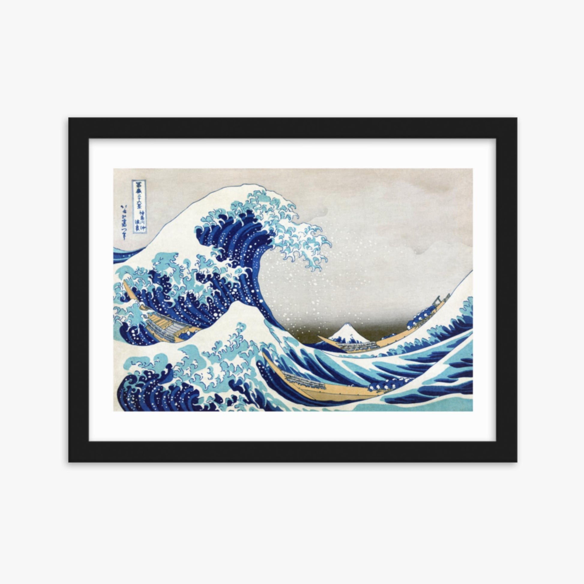 Katsushika Hokusai - The Great Wave off Kanagawa 30x40 cm Poster With Black Frame