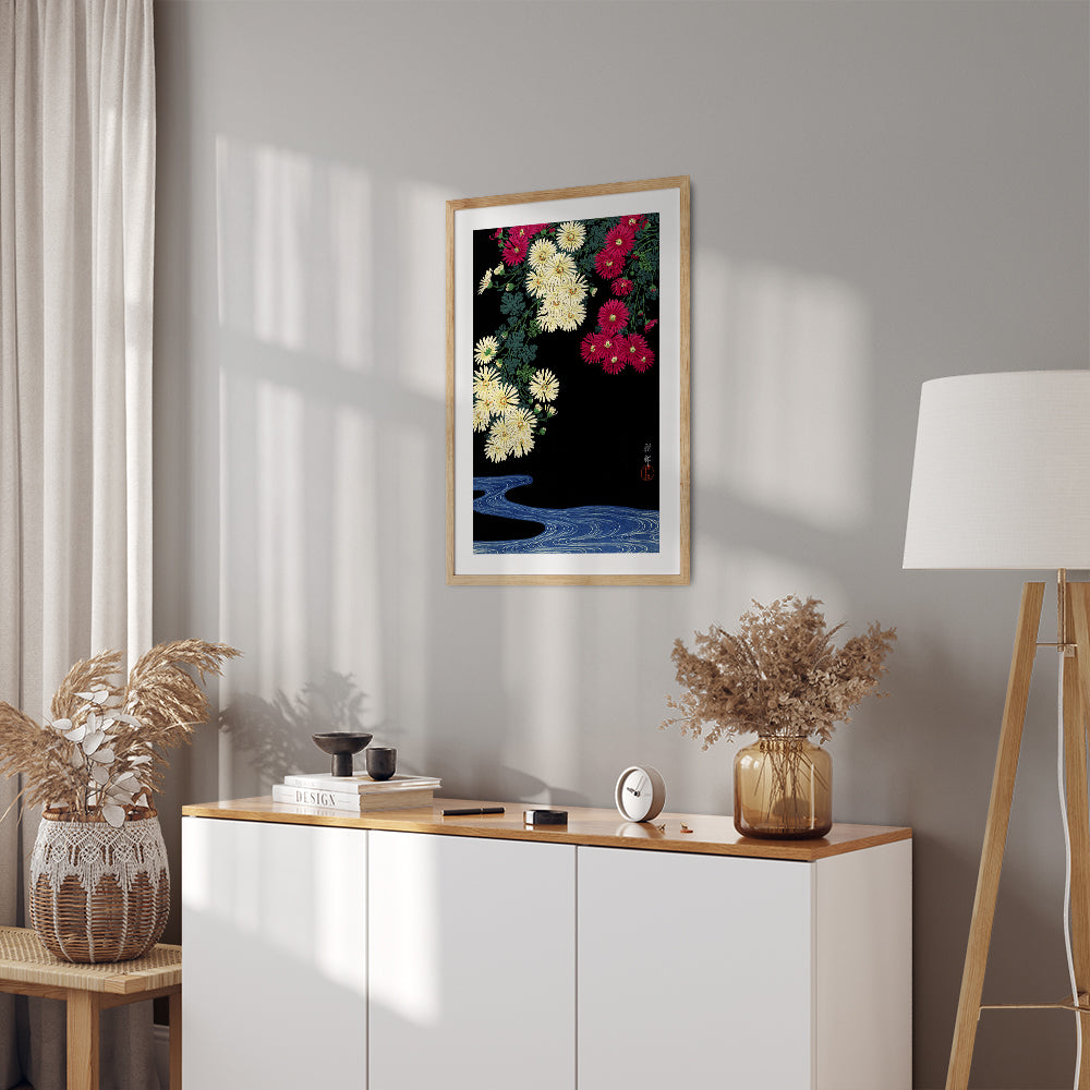 Interior Design Concept: Chrysanthemums (Ohara Koson)