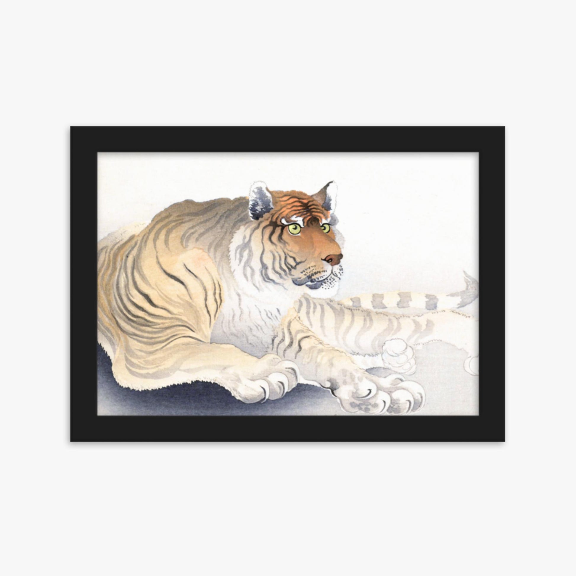 Ohara Koson - Tiger 21x30 cm Poster With Black Frame