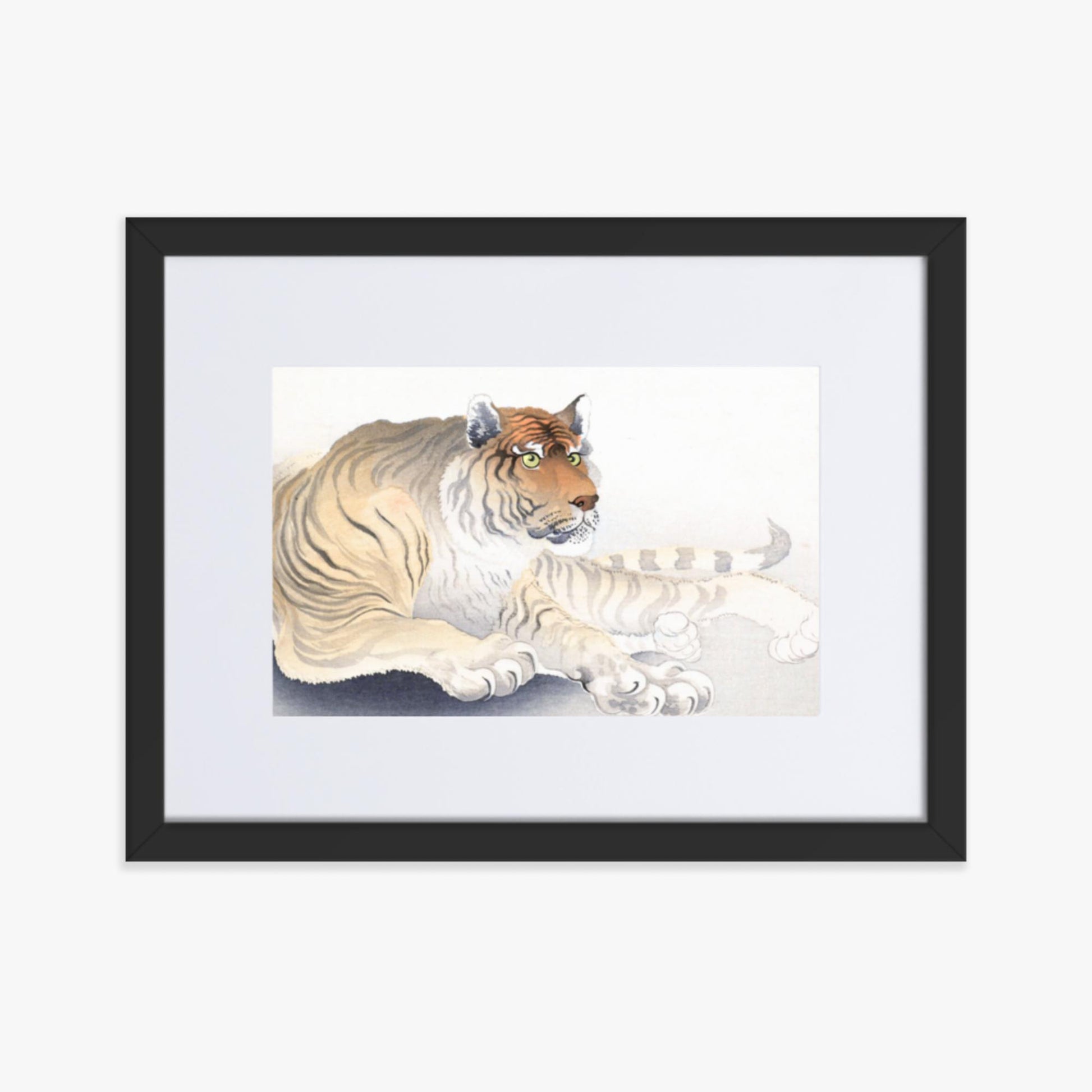 Ohara Koson - Tiger 30x40 cm Poster With Black Frame