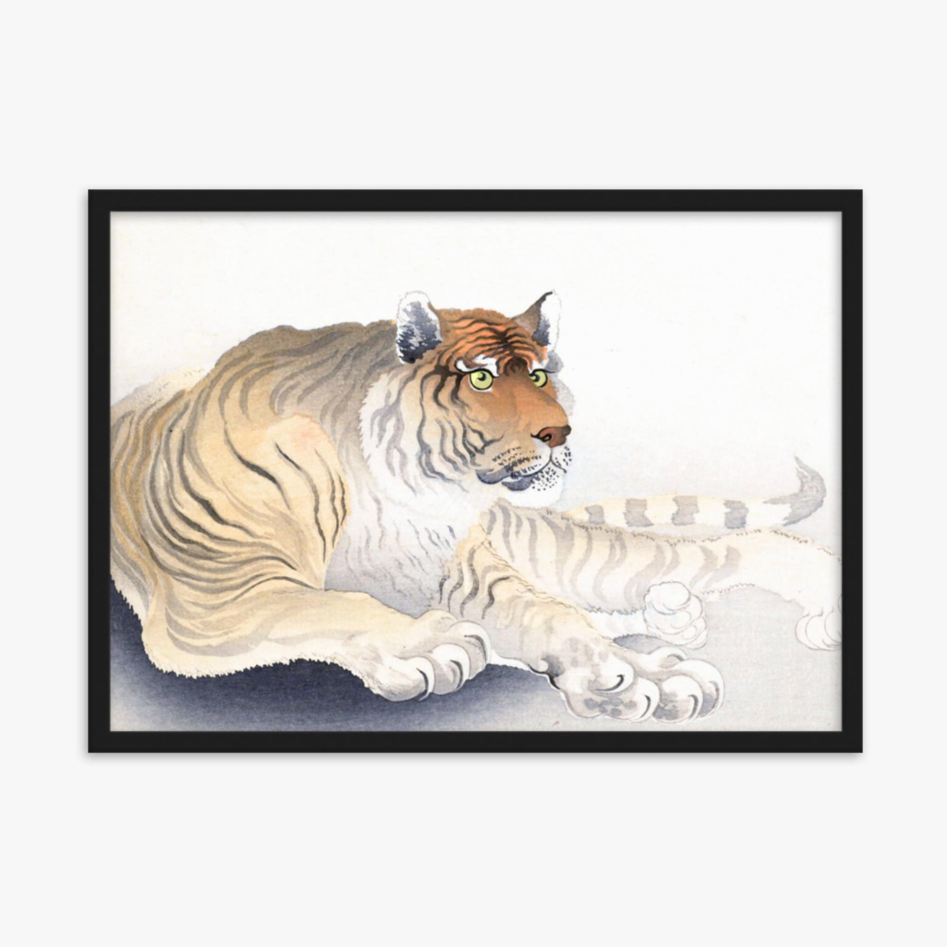 Ohara Koson - Tiger 50x70 cm Poster With Black Frame