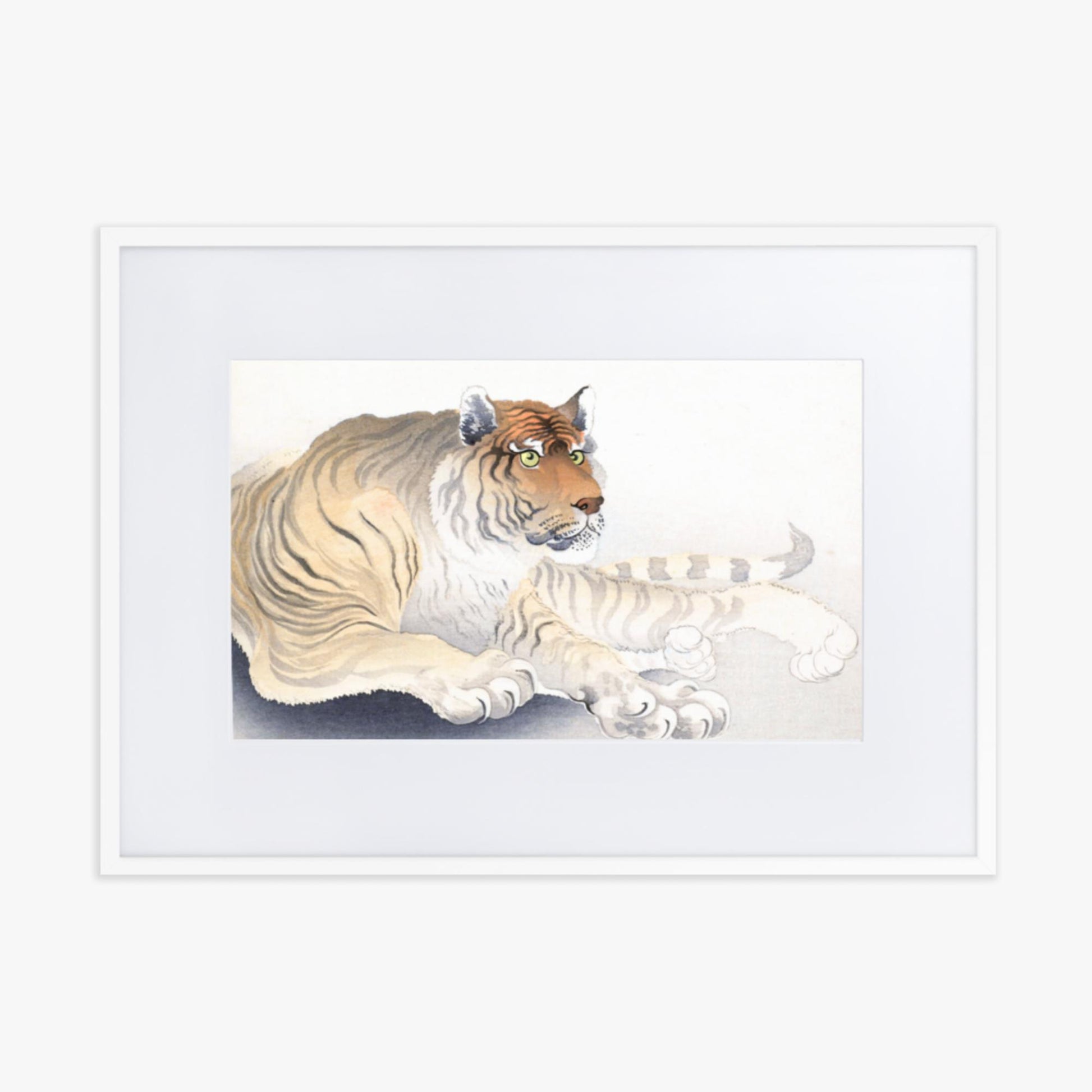 Ohara Koson - Tiger 50x70 cm Poster With White Frame