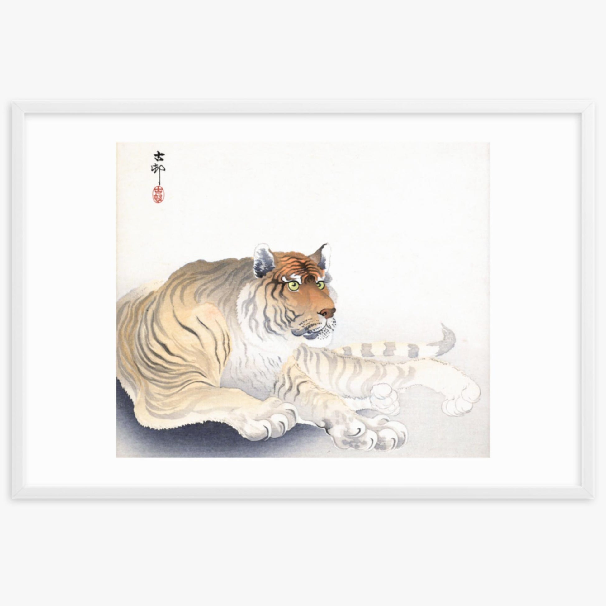 Ohara Koson - Tiger 61x91 cm Poster With White Frame