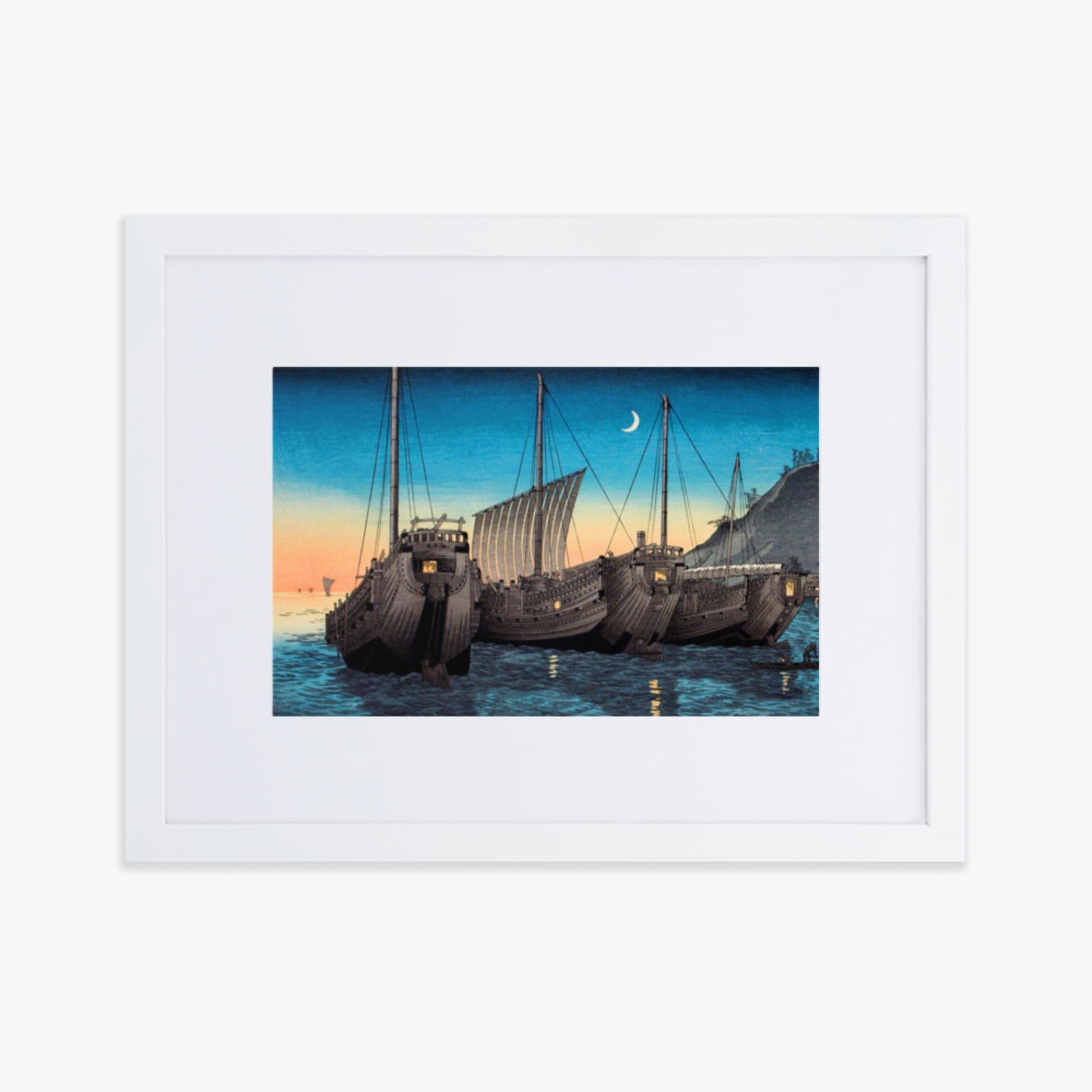 Takahashi Hiroaki (Shōtei) - Junks in Inatori Bay, Izu 30x40 cm Poster With White Frame