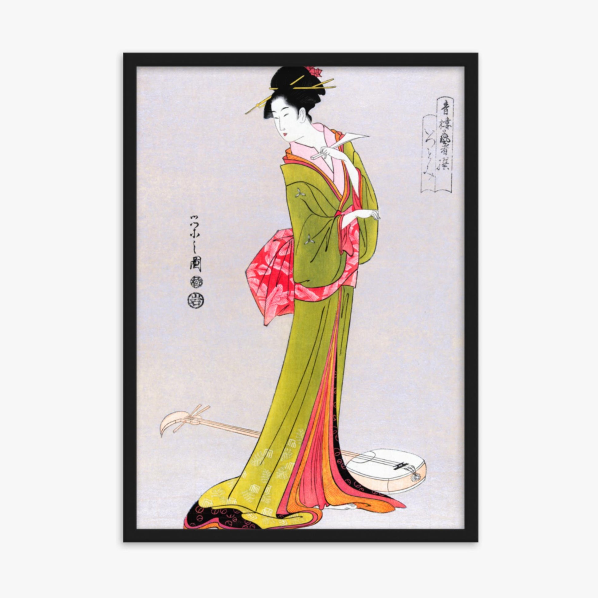 Eishi Hosoda - Itsutomi 50x70 cm Poster With Black Frame