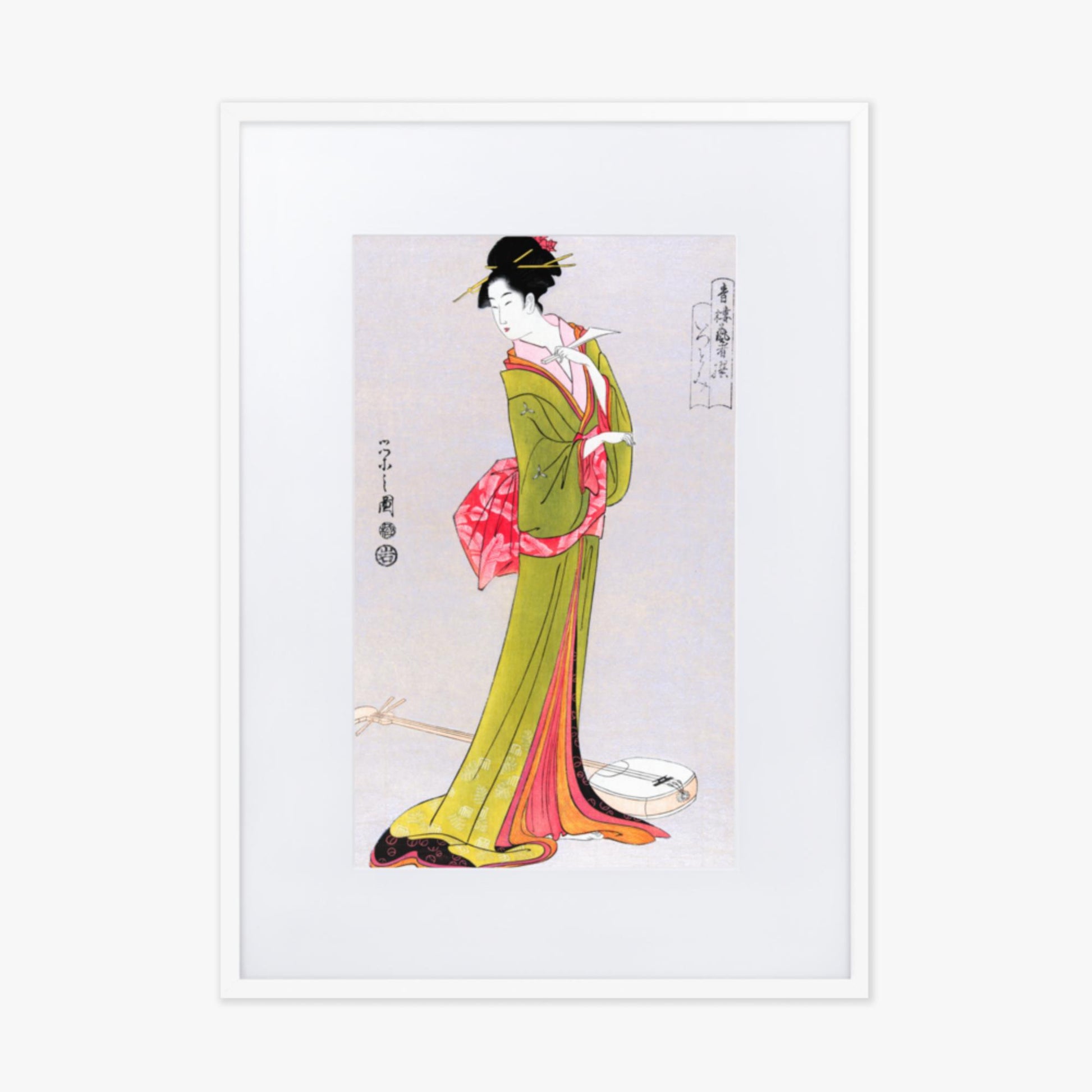 Eishi Hosoda - Itsutomi 50x70 cm Poster With White Frame