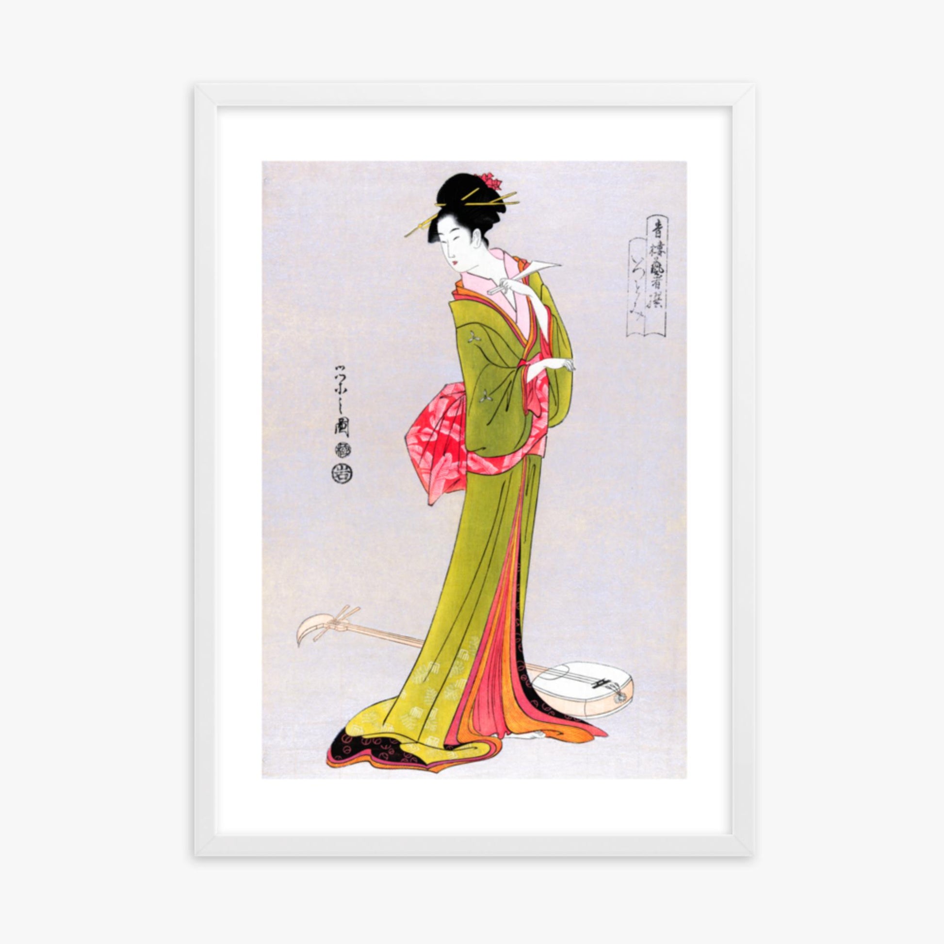 Eishi Hosoda - Itsutomi 50x70 cm Poster With White Frame