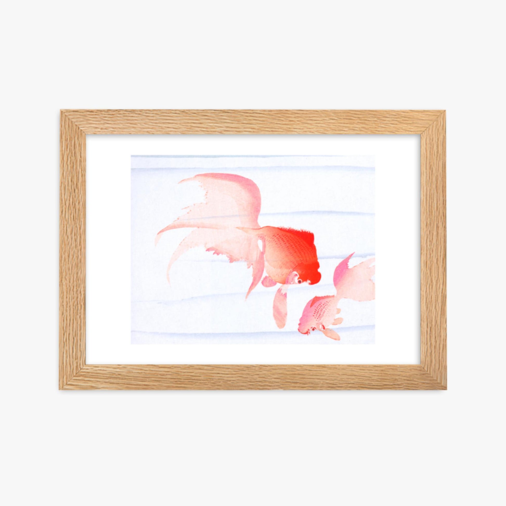 Ohara Koson - Gold Fish 21x30 cm Poster With Oak Frame