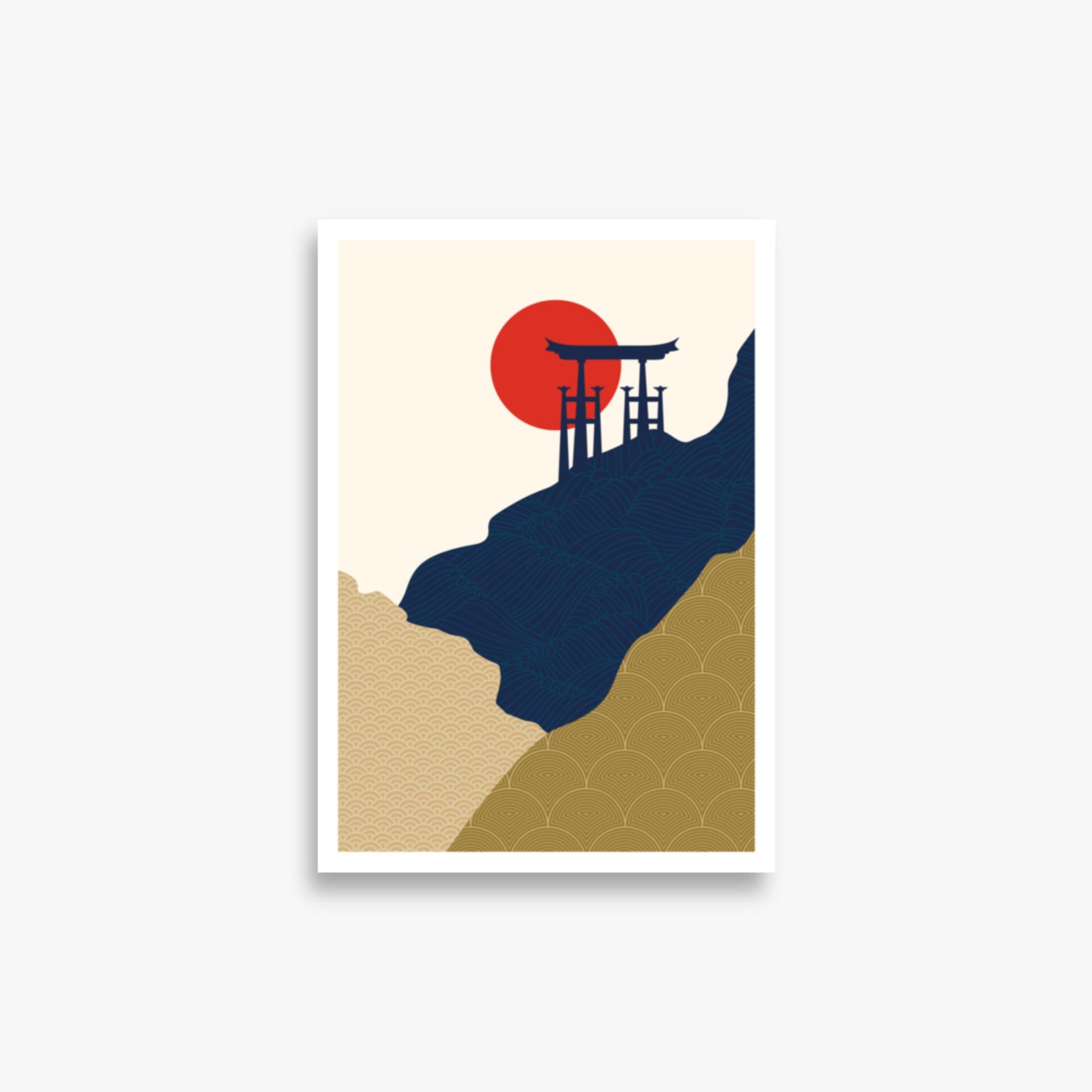 Modern illustration: Torii Gate in the Sun 21x30 cm Poster