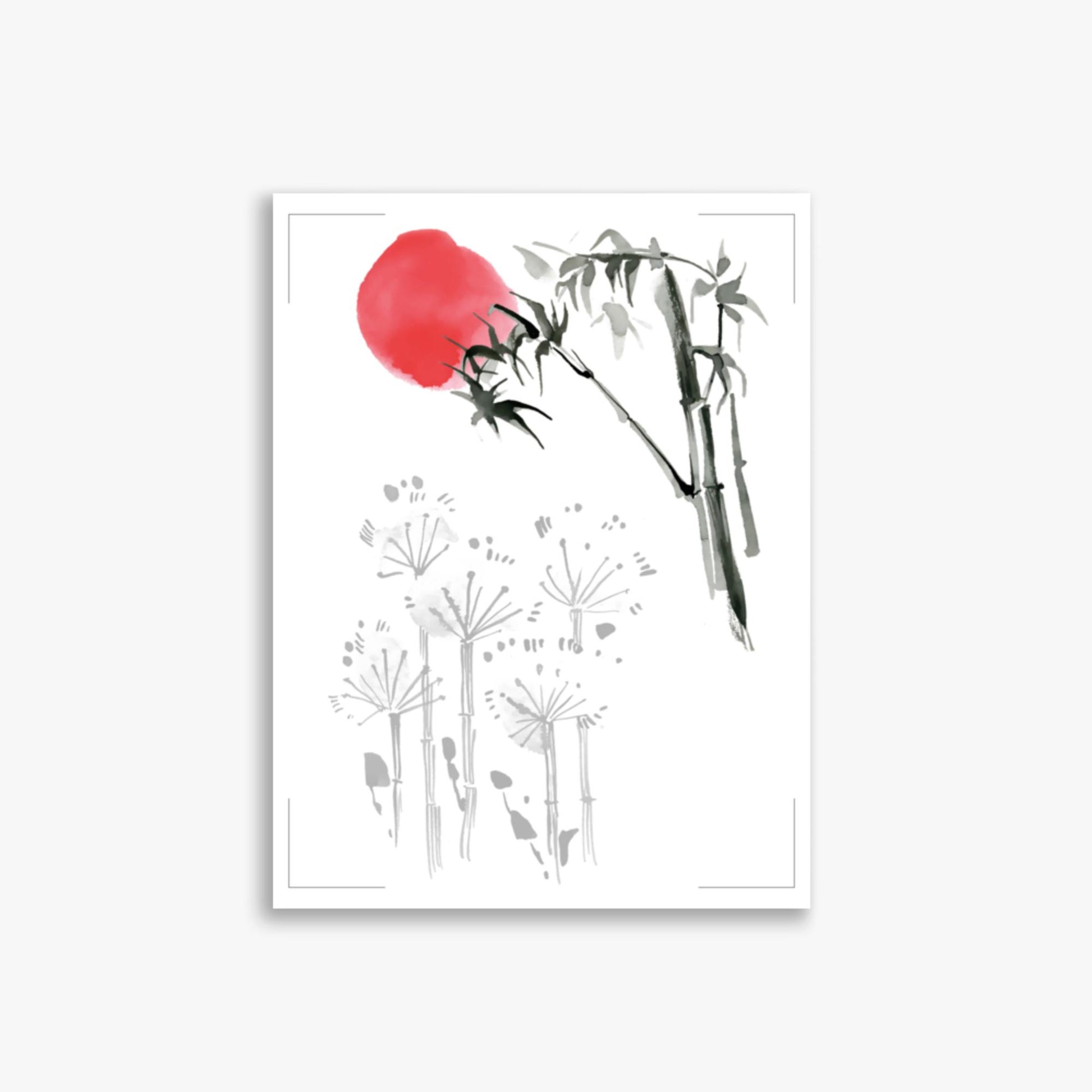 Modern illustration: Sunrise among Flowers 30x40 cm Poster