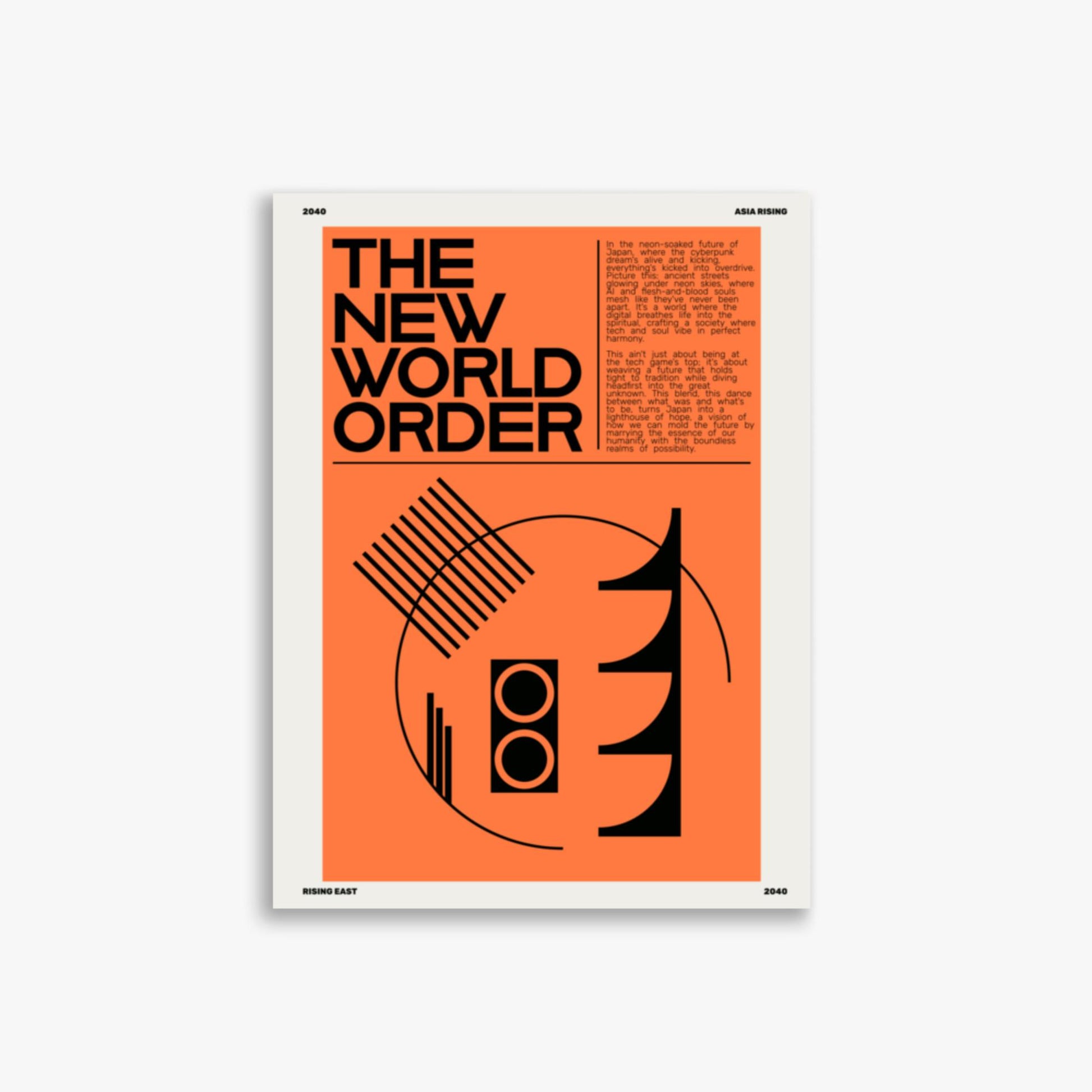 Modern illustration: The New World Order 30x40 cm Poster