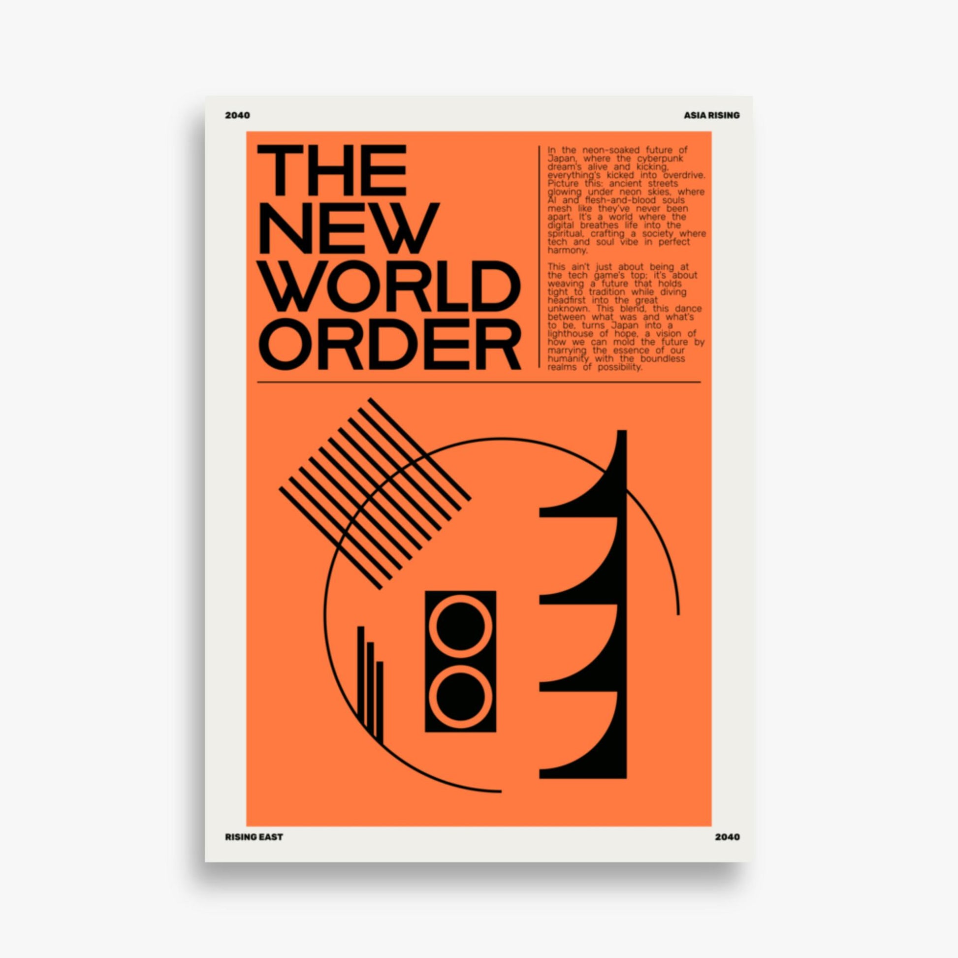 Modern illustration: The New World Order 50x70 cm Poster