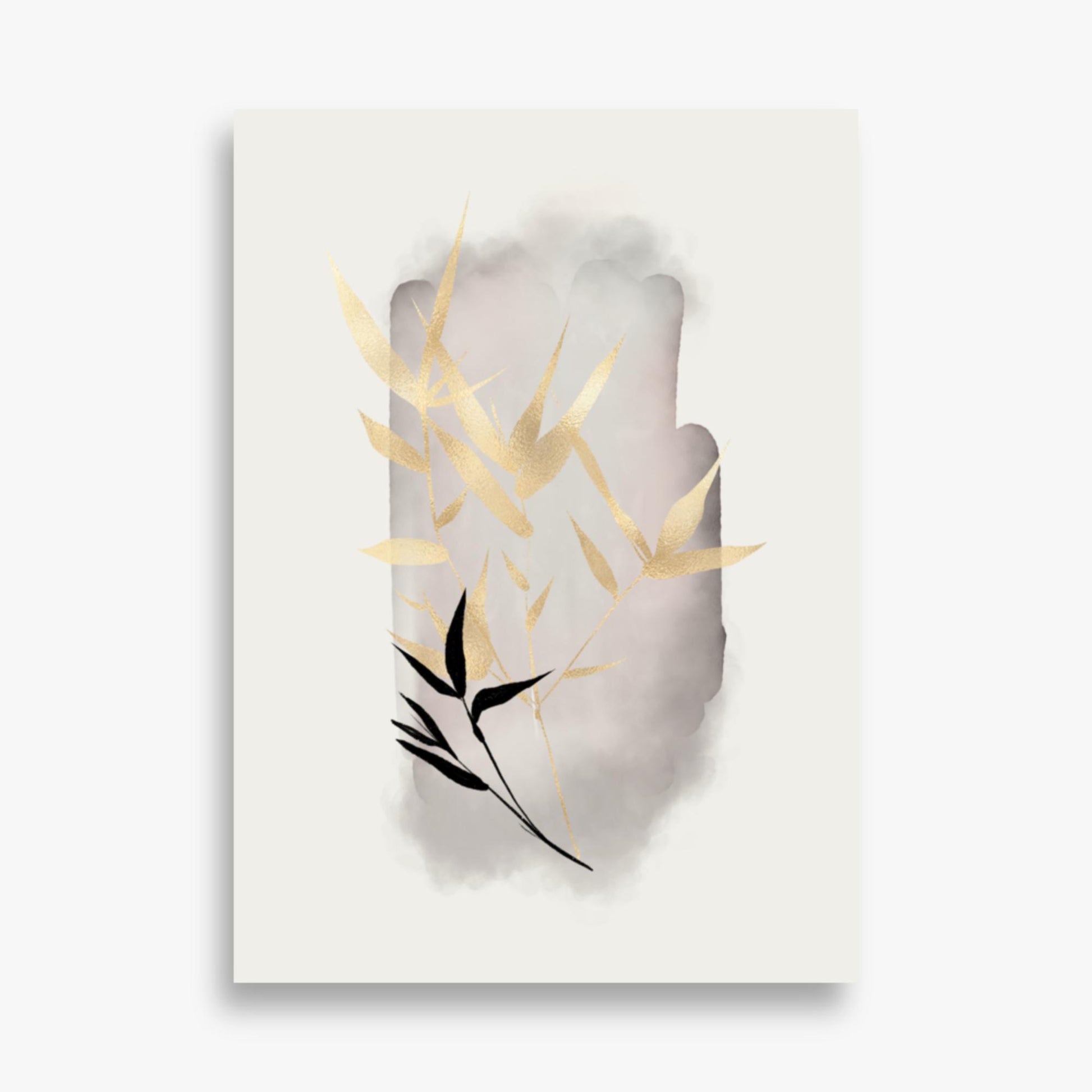 Modern illustration: Gold and Black 50x70 cm Poster