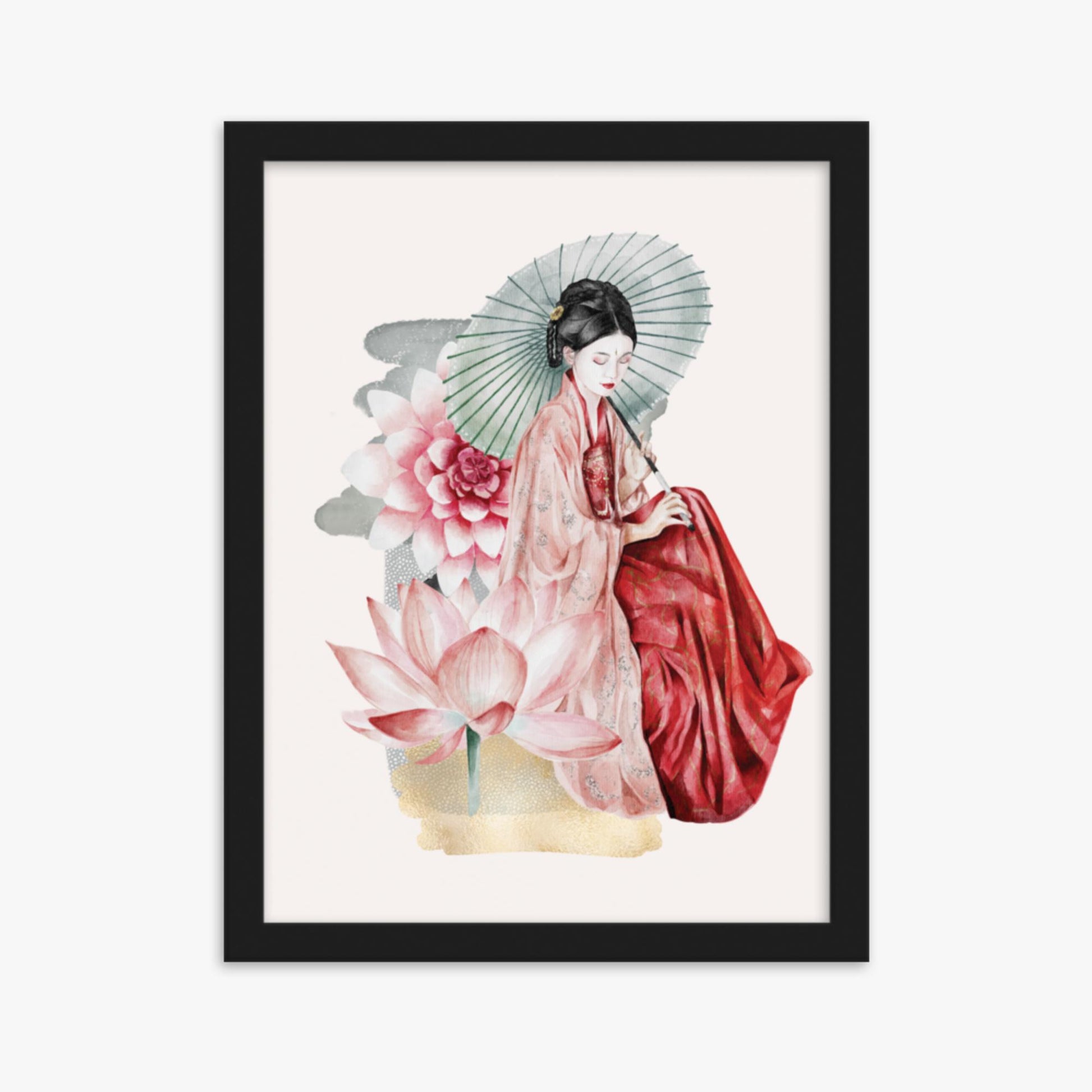 Modern illustration: Serenity 30x40 cm Poster With Black Frame Frame