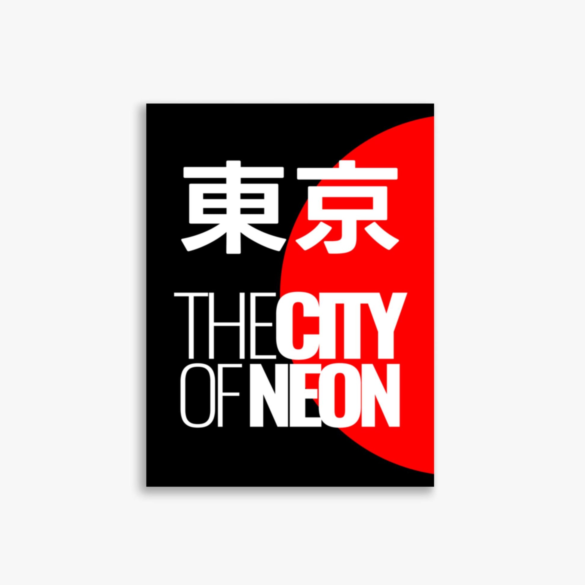 Modern illustration: Neon City 30x40 cm Poster