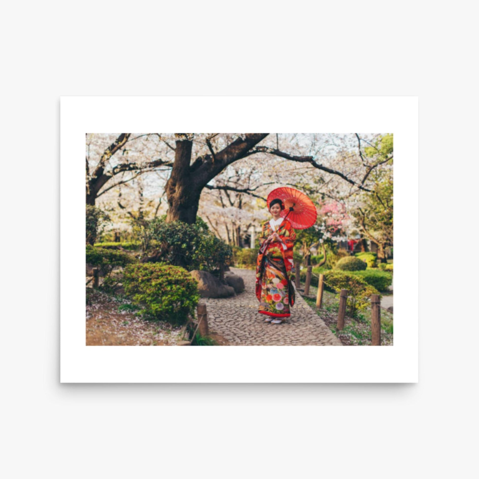 Beautiful Japanese Woman in Kimono 16x20 in Poster