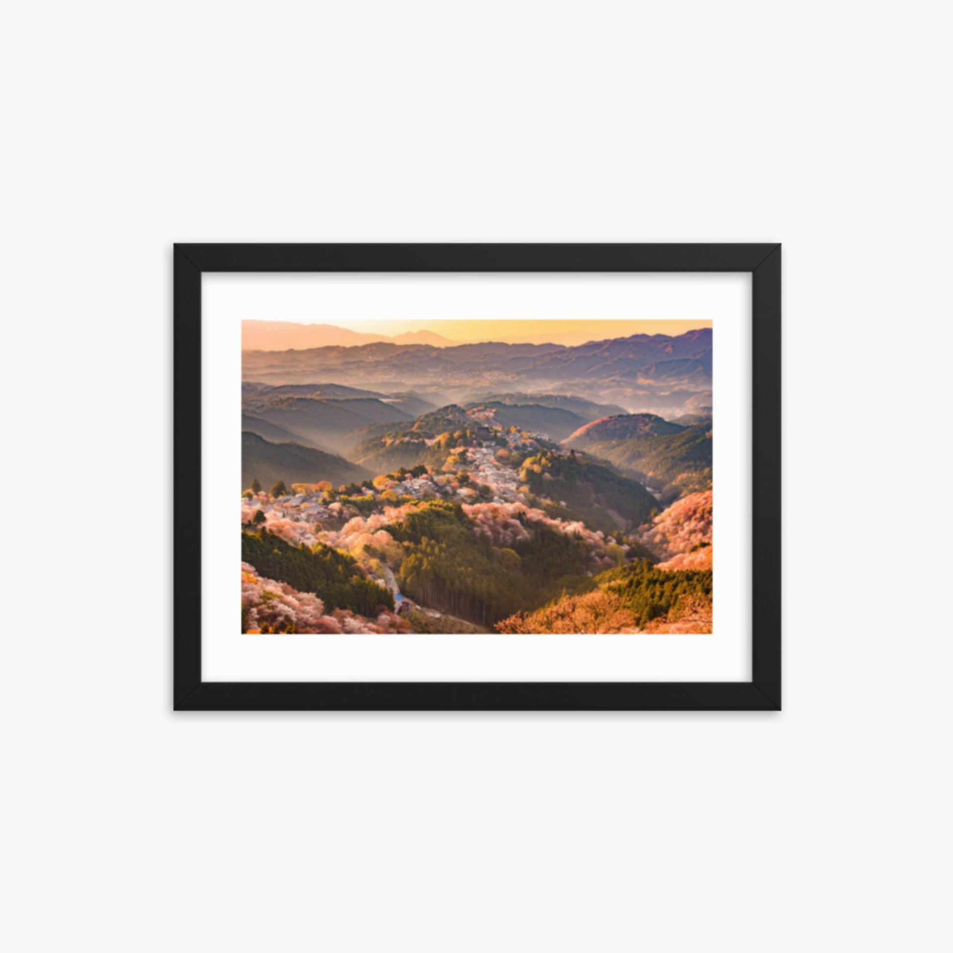 Yoshinoyama, Japan in Spring 12x16 in Poster With Black Frame