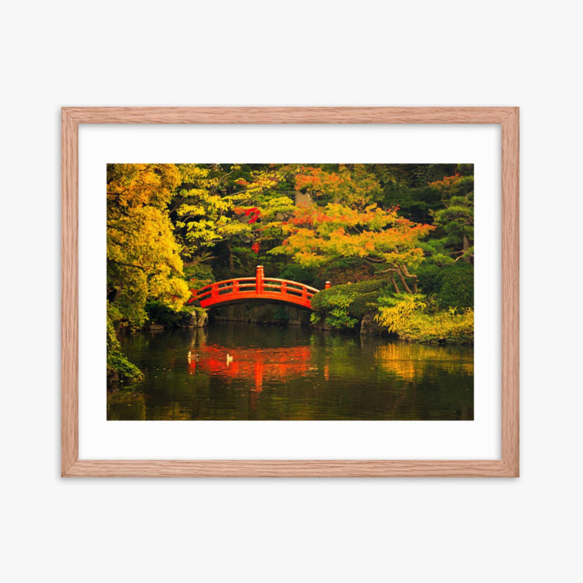 Public Park in Tokyo 16x20 in Poster With Oak Frame