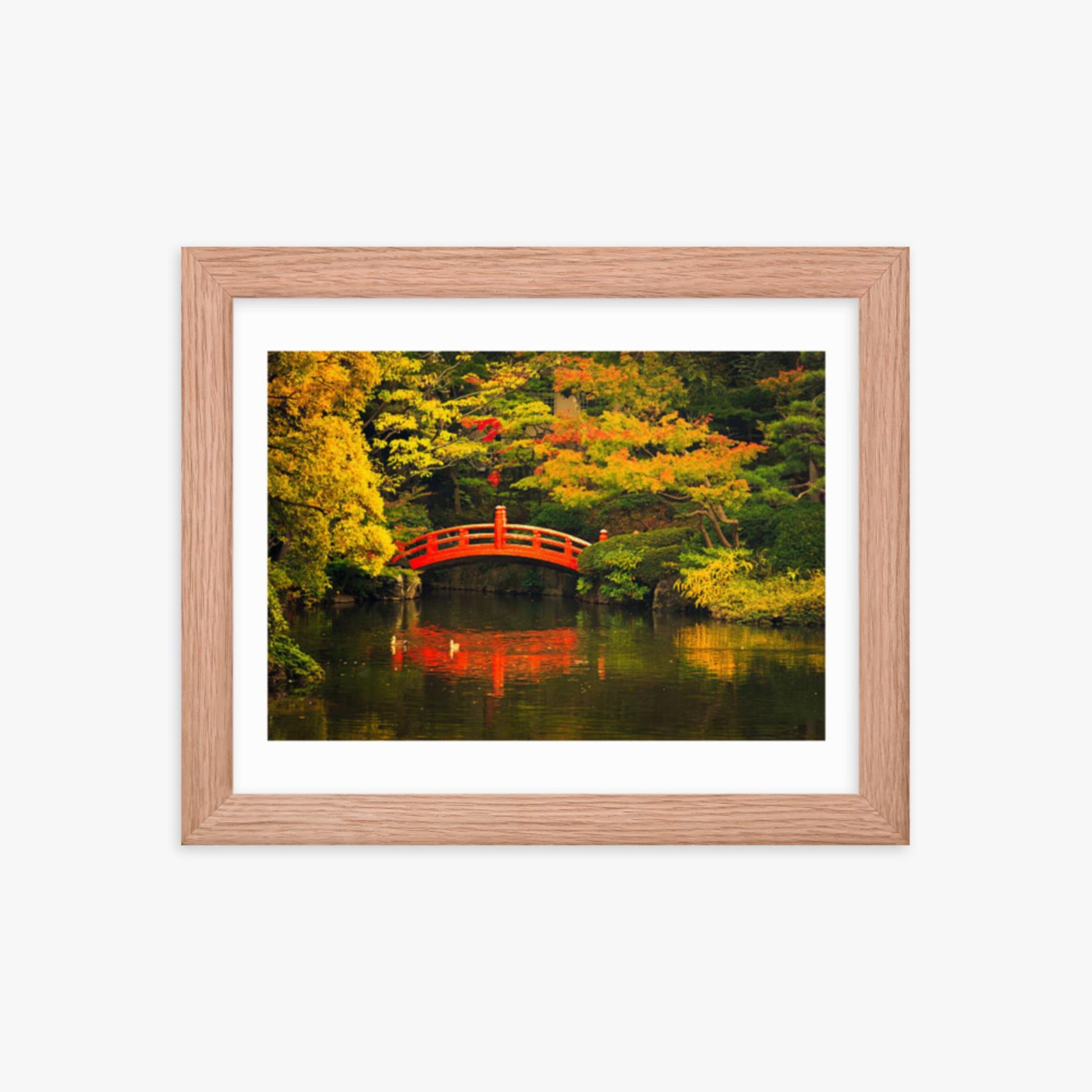 Public Park in Tokyo 8x10 in Poster With Oak Frame