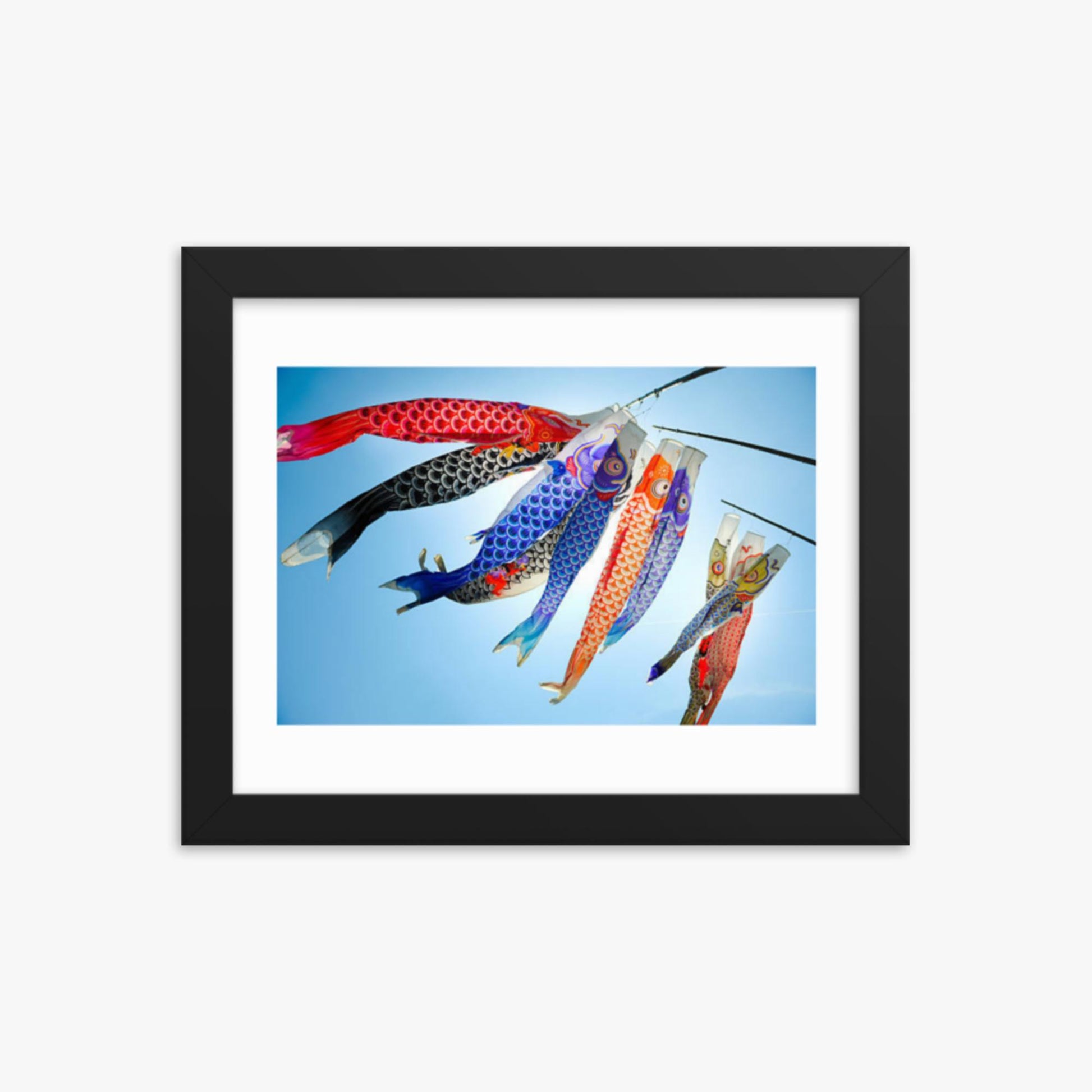 Koinobori 8x10 in Poster With Black Frame