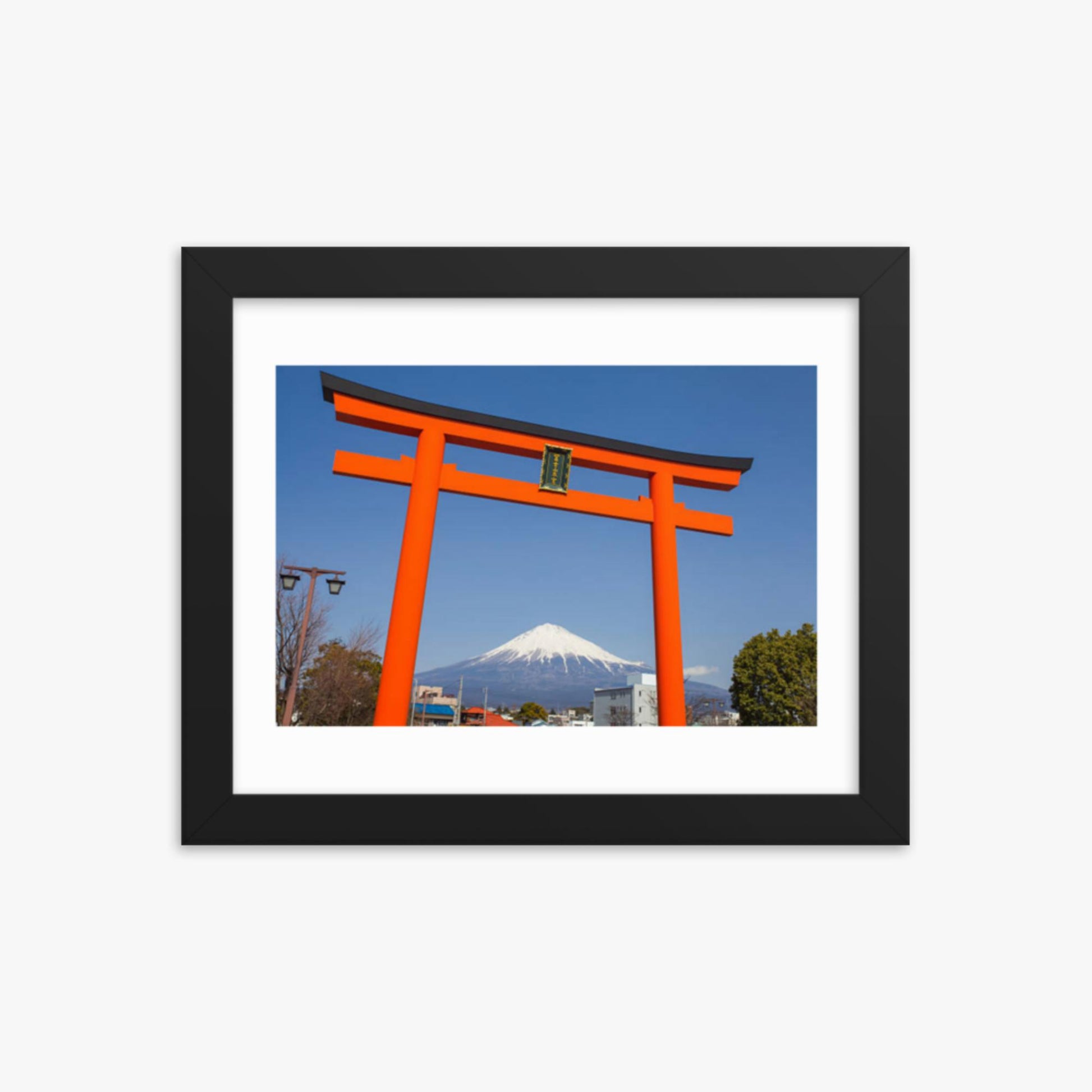 Mount Fuji 8x10 in Poster With Black Frame