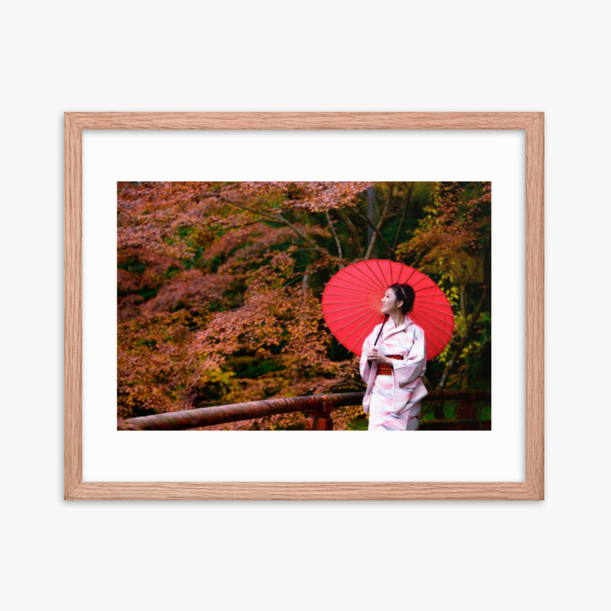 Japan 80 16x20 in Poster With Oak Frame