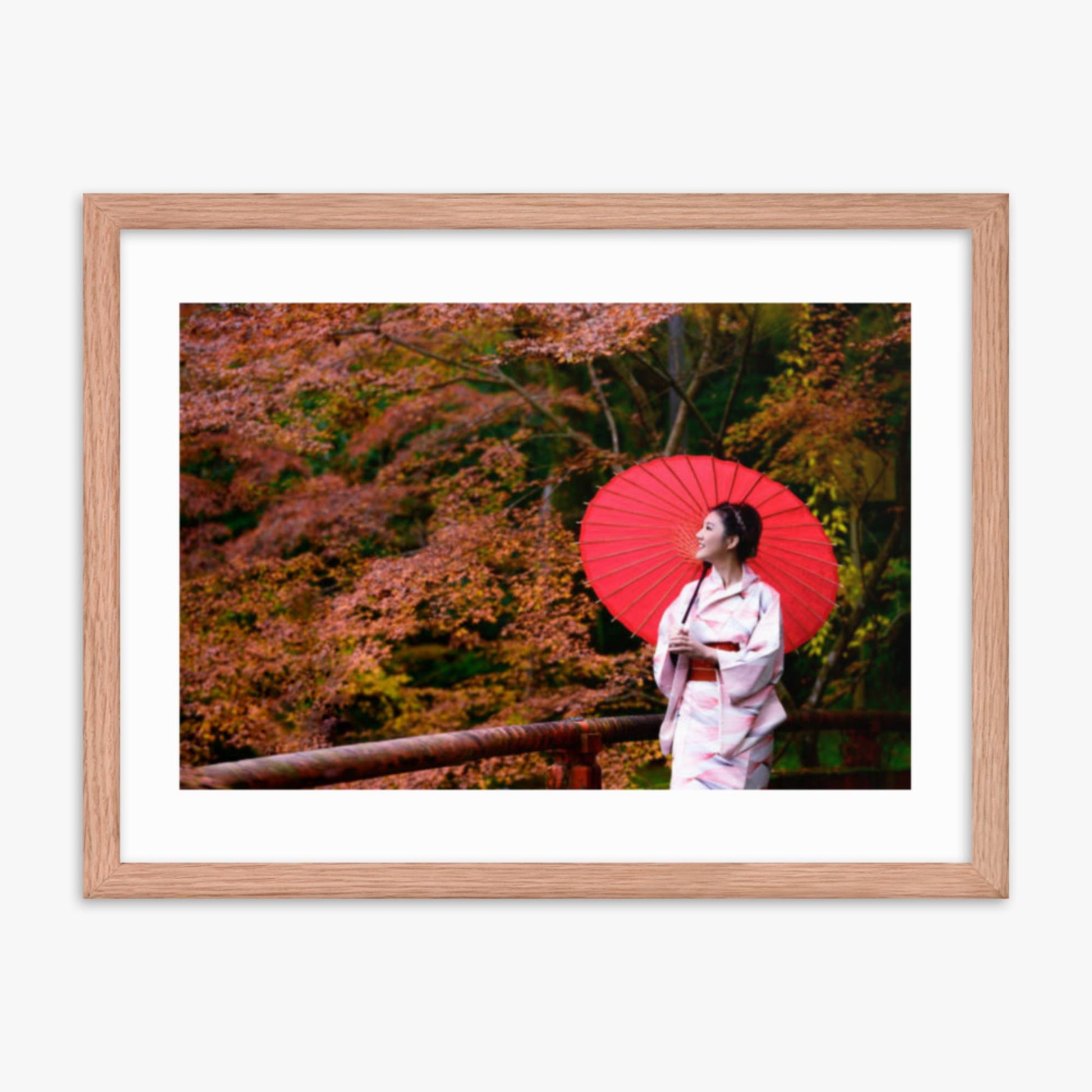 Japan 80 18x24 in Poster With Oak Frame